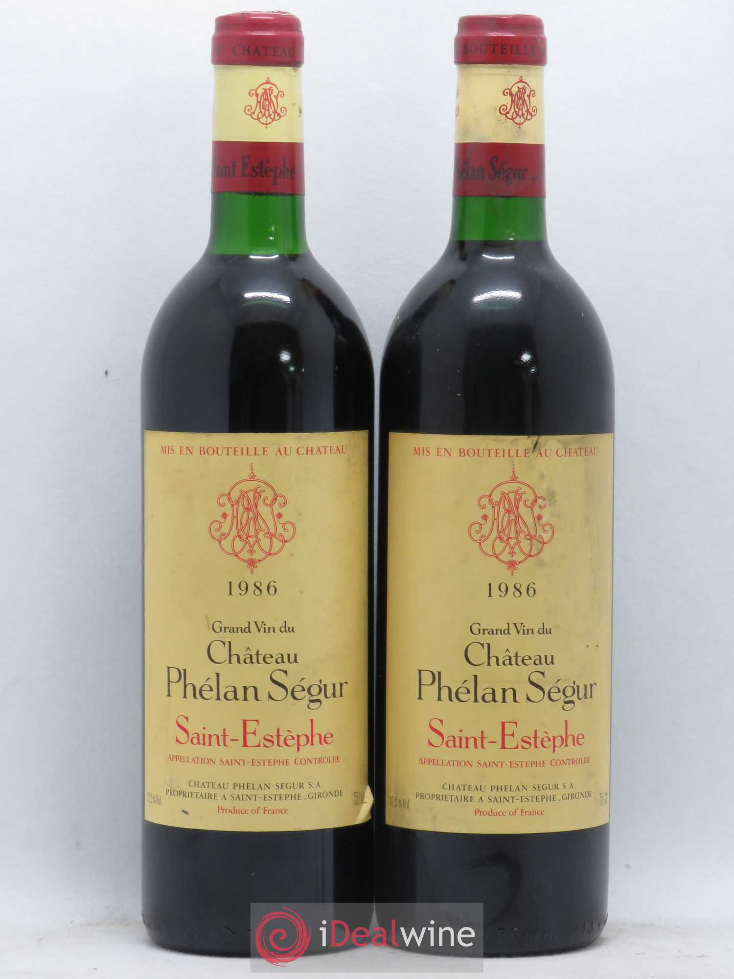 Château Phélan Ségur (sans prix de réserve) 1986 - Lot de 2 bouteilles - 0