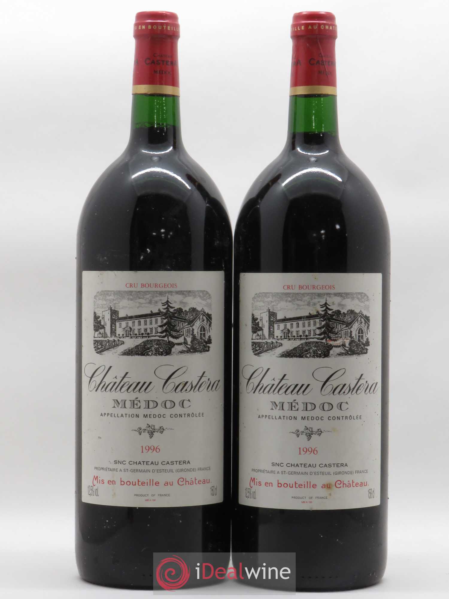 Château Castera Cru Bourgeois (sans prix de réserve) 1996 - Lot de 2 magnums - 0