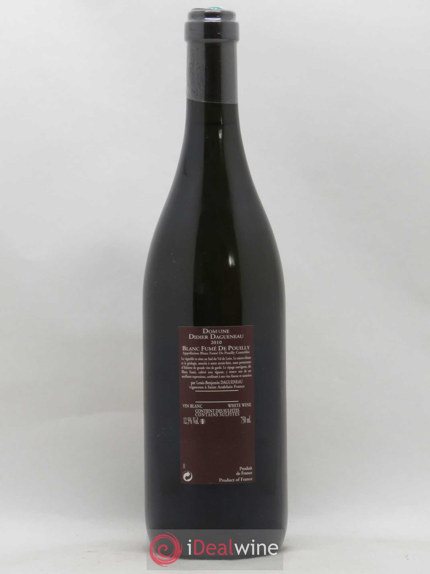 Vin de France (anciennement Pouilly-Fumé) Pur Sang Dagueneau (Domaine Didier - Louis-Benjamin) (sans prix de réserve) 2010 - Lot de 1 bouteille - 1