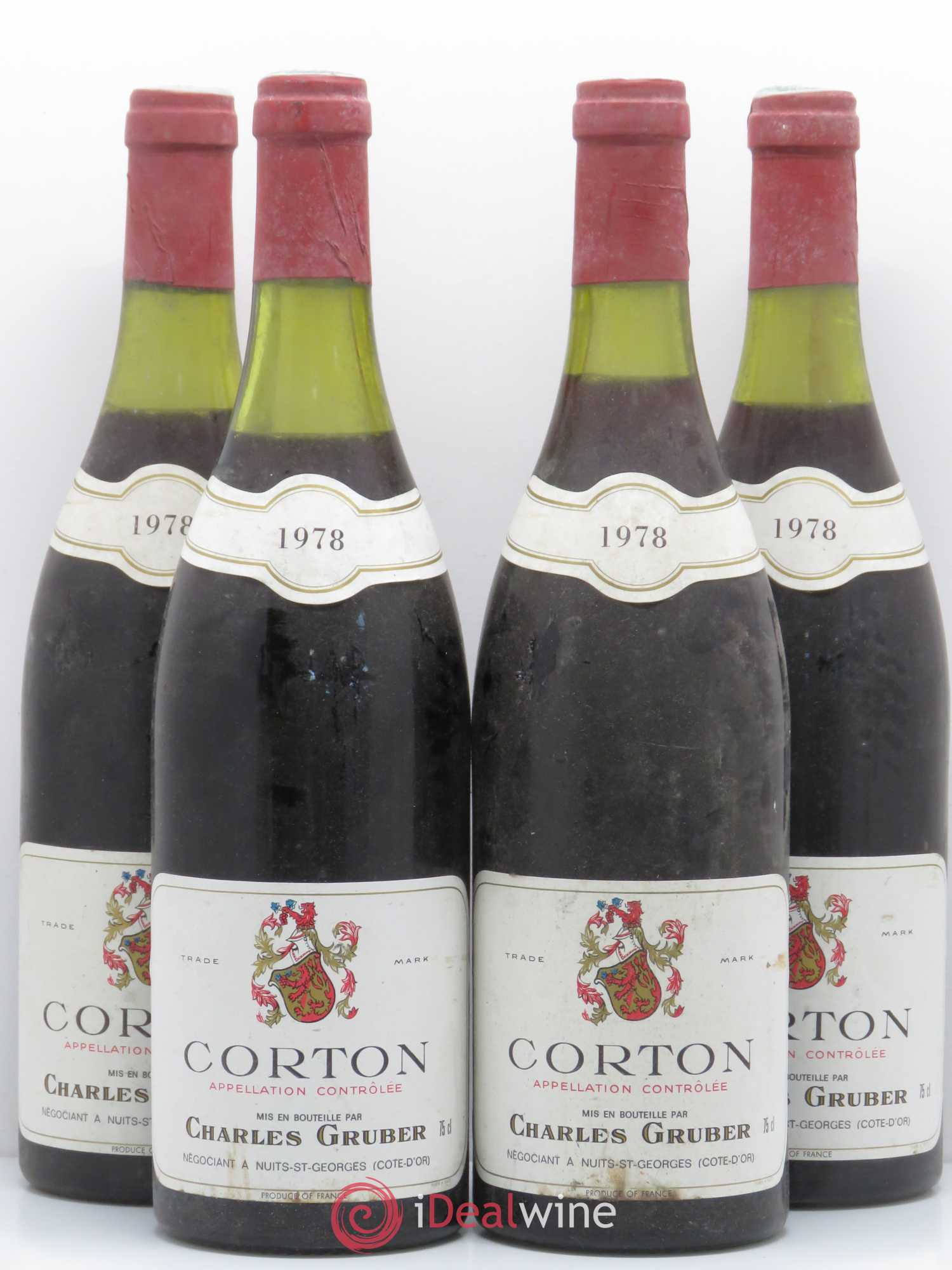 Corton Grand Cru Charles Gruber (sans prix de réserve) 1978 - Posten von 4 Flaschen - 0
