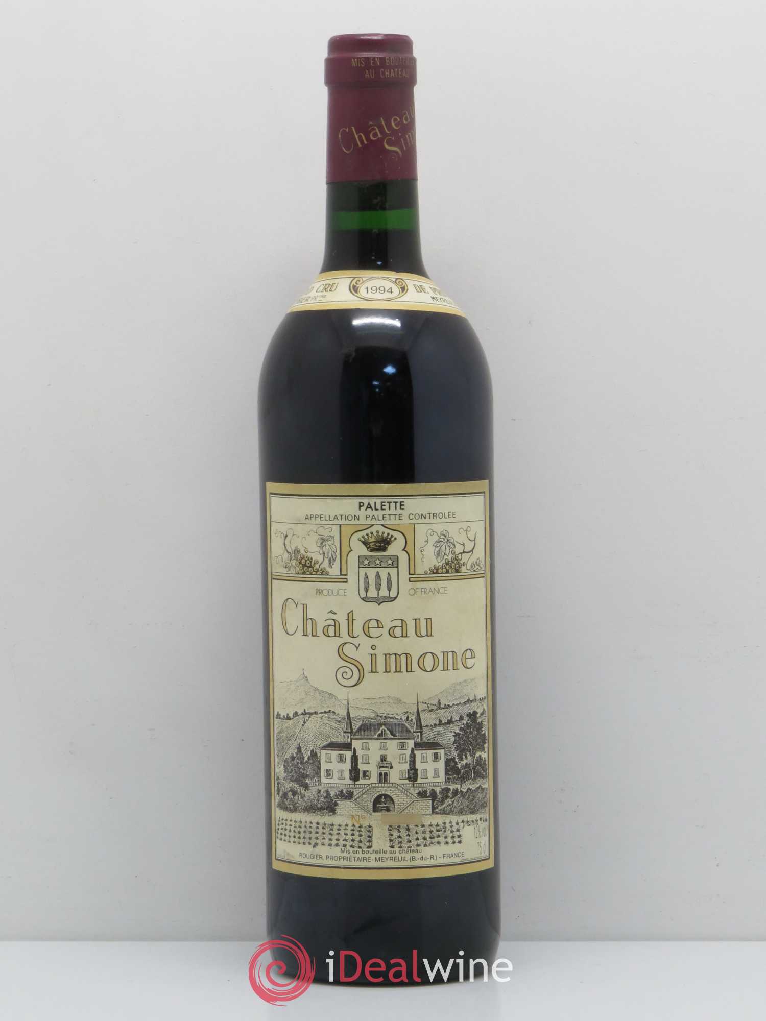 Palette Château Simone Famille Rougier (sans prix de réserve) 1994 - Lot de 1 bouteille - 0