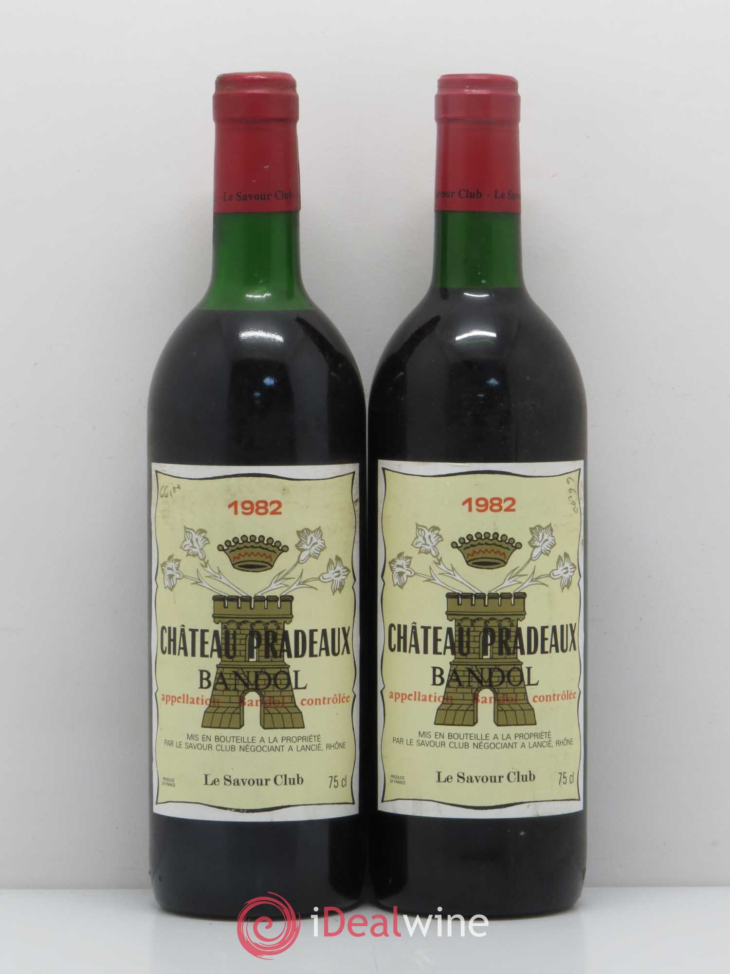 Bandol Château Pradeaux Famille Portalis (sans prix de réserve) 1982 - Lot de 2 bouteilles - 0