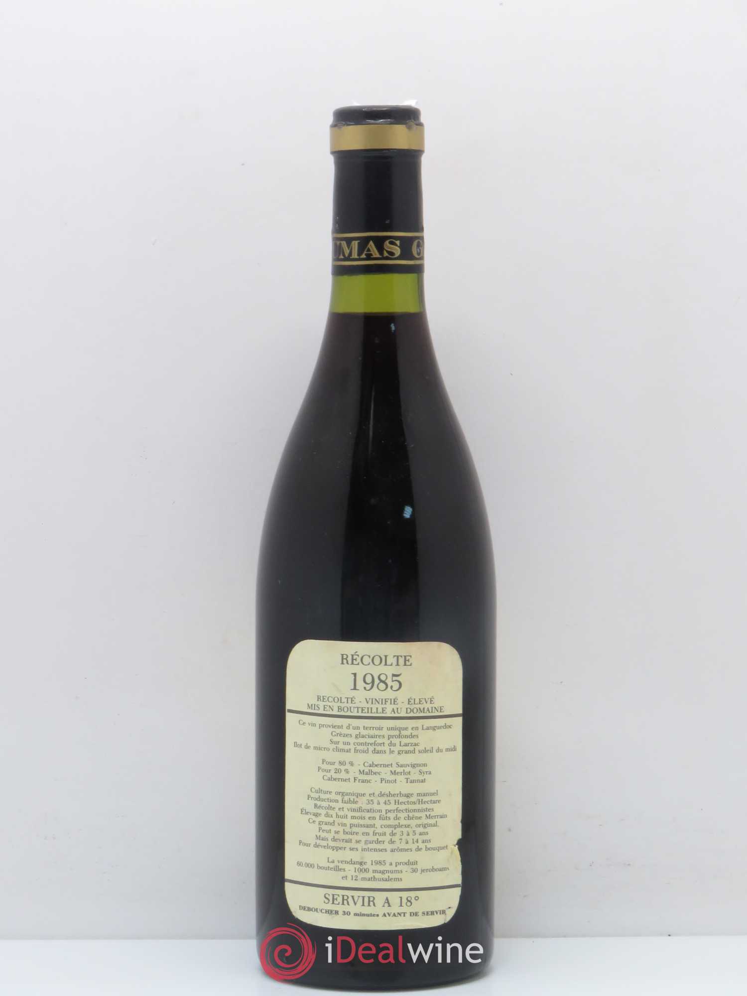 Saint-Guilhem-le-Désert - Cité d'Aniane Mas Daumas Gassac Famille Guibert de La Vaissière (sans prix de réserve) 1985 - Lot de 1 bouteille - 1