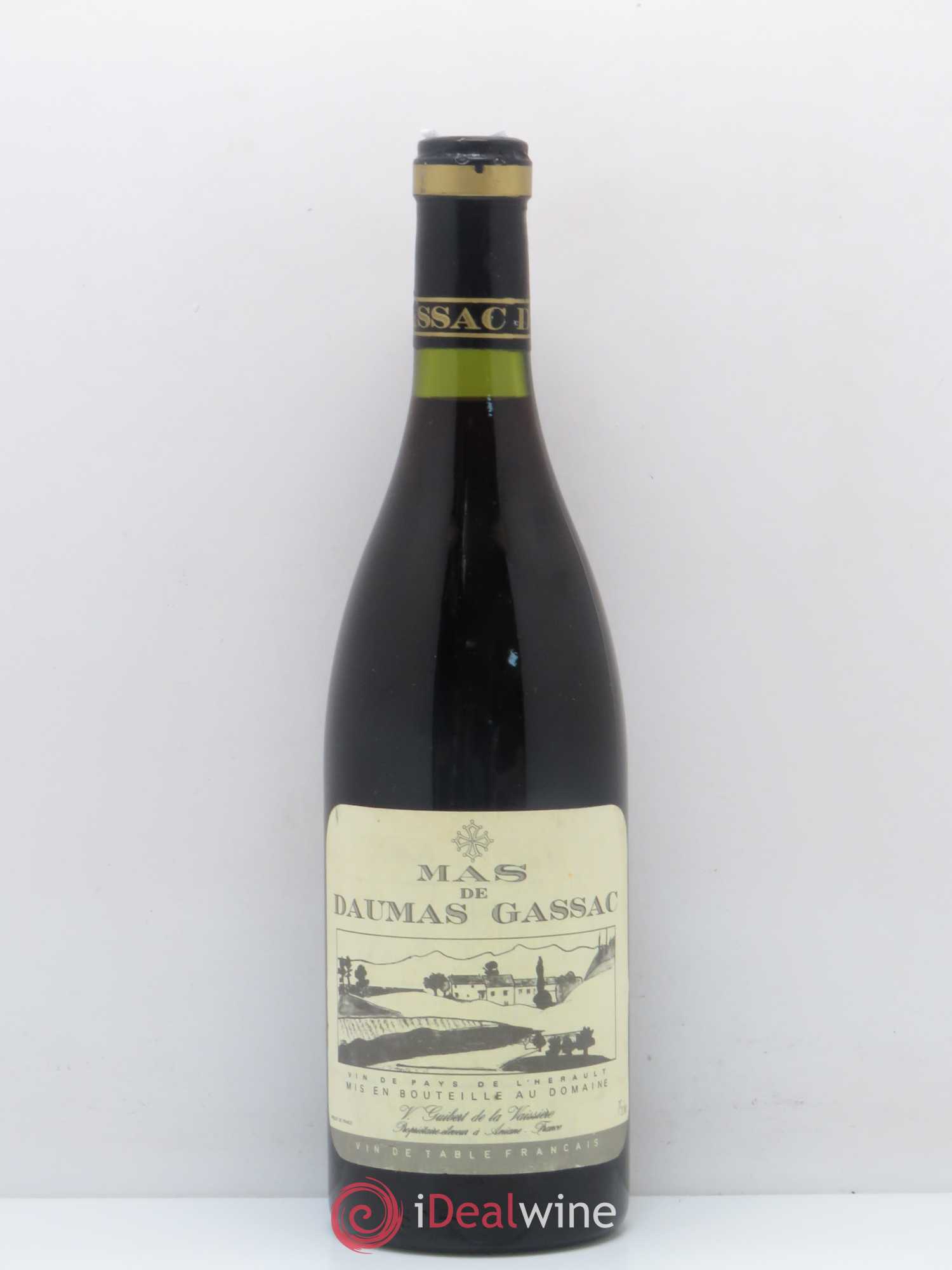 Saint-Guilhem-le-Désert - Cité d'Aniane Mas Daumas Gassac Famille Guibert de La Vaissière (sans prix de réserve) 1985 - Lot de 1 bouteille - 0
