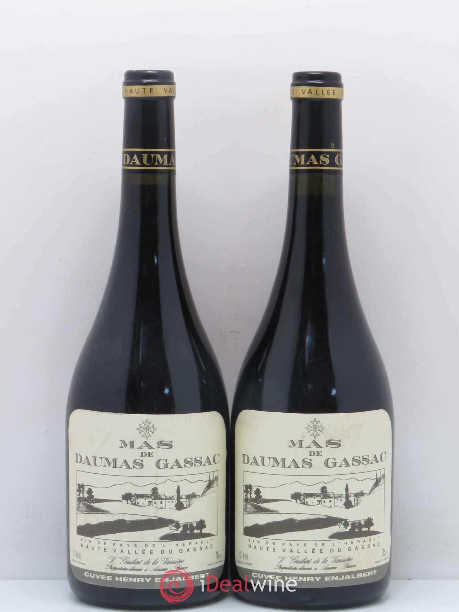 Pays d'Hérault Mas de Daumas Gassac Enjalbert (sans prix de réserve) 1992 - Posten von 2 Flaschen - 0