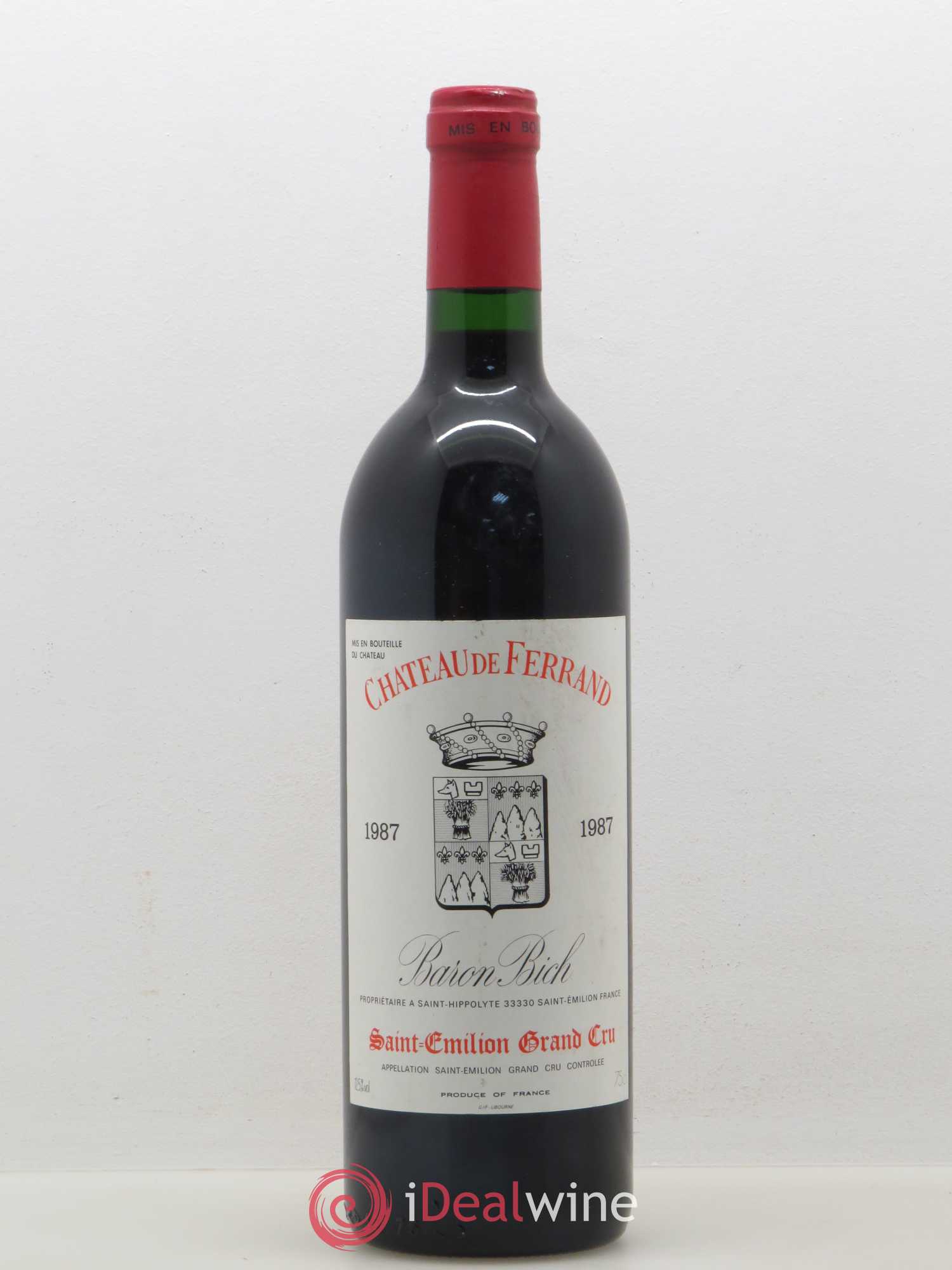 Château de Ferrand Grand Cru Classé (sans prix de réserve) 1987 - Lot de 1 bouteille - 0