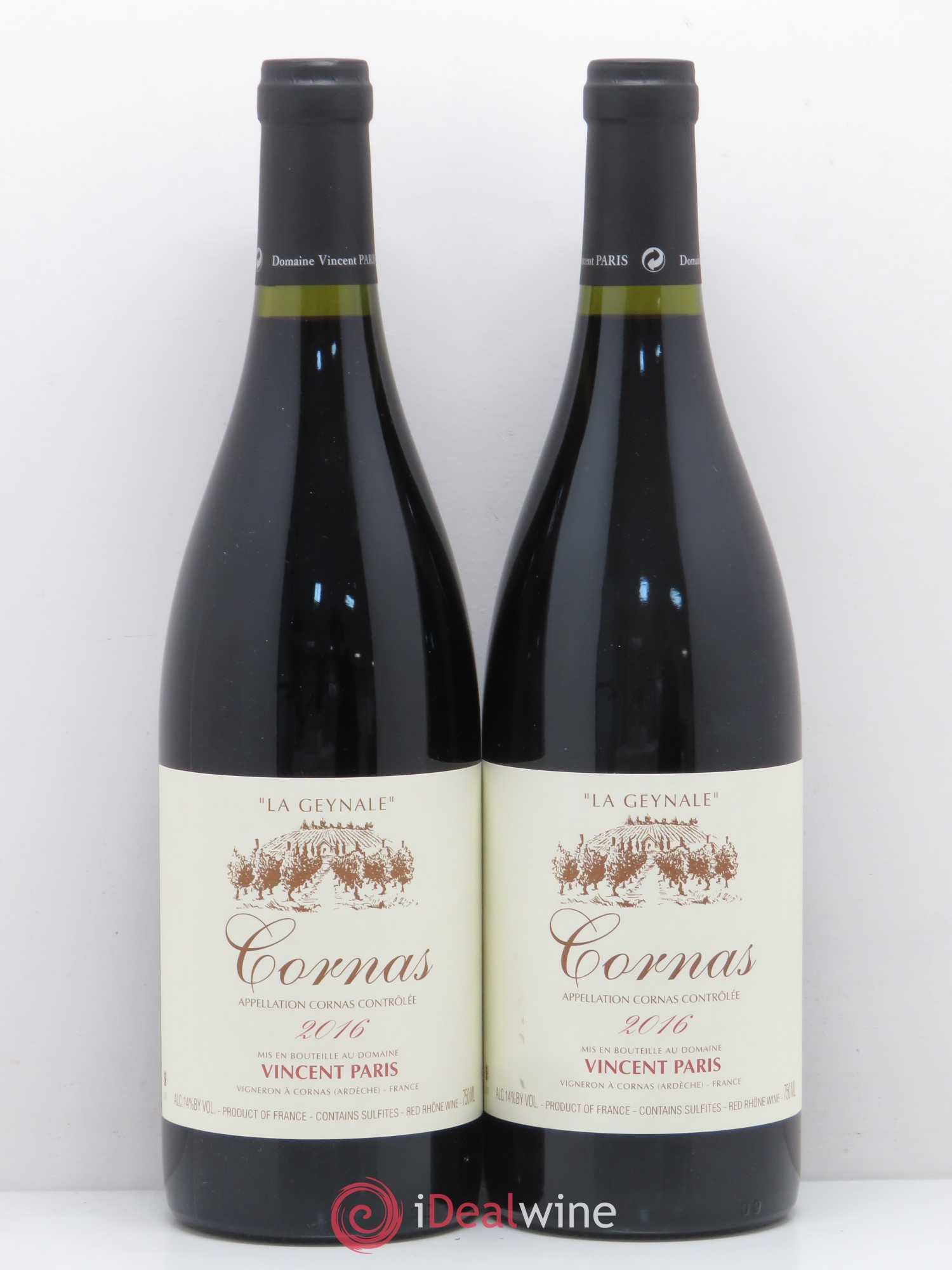 Cornas La Geynale Vincent Paris (sans prix de réserve) 2016 - Lot de 2 bouteilles - 0