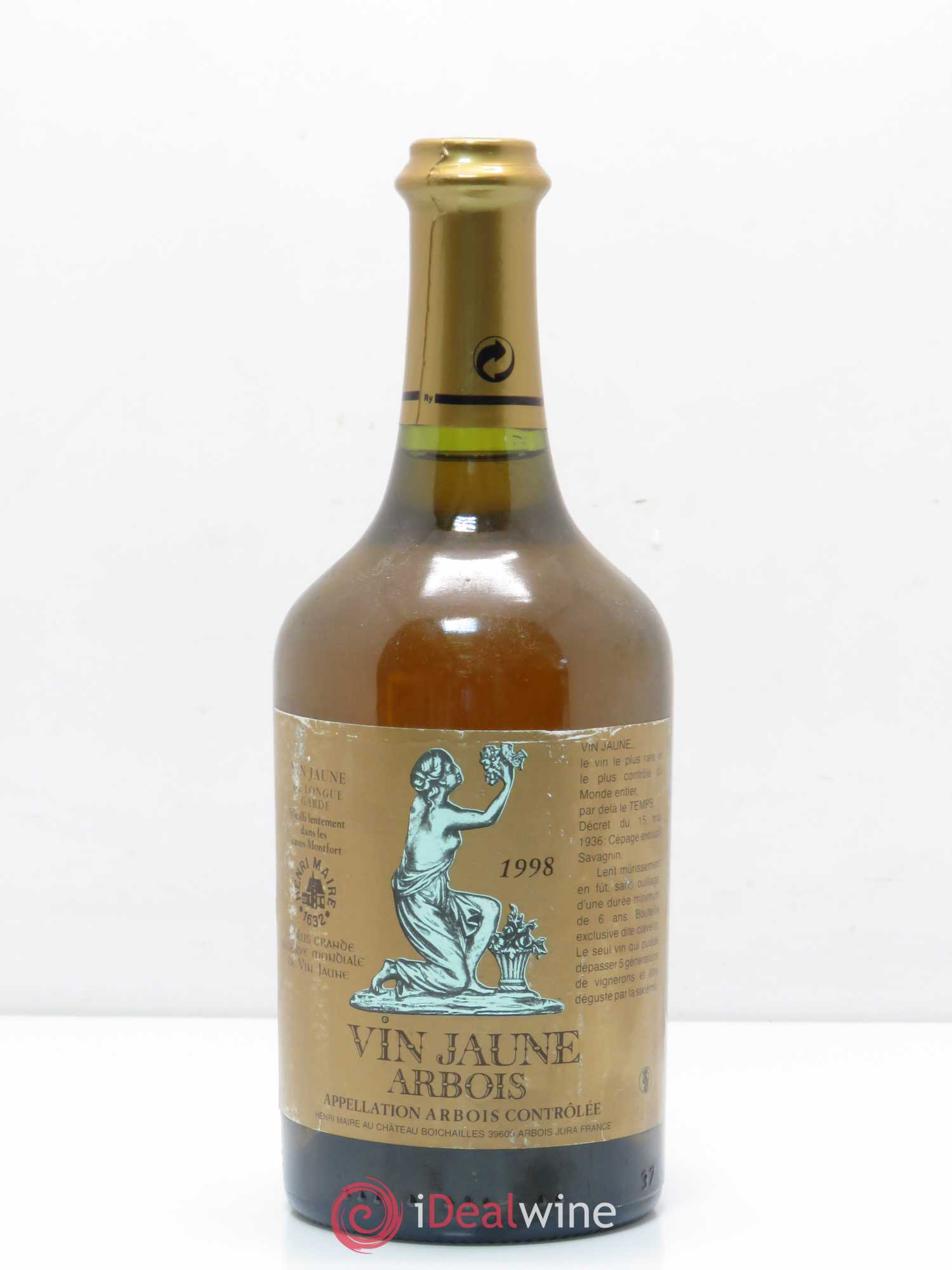 Arbois Vin Jaune Henri Maire (sans prix de réserve) 1998 - Posten von 1 Flasche - 0