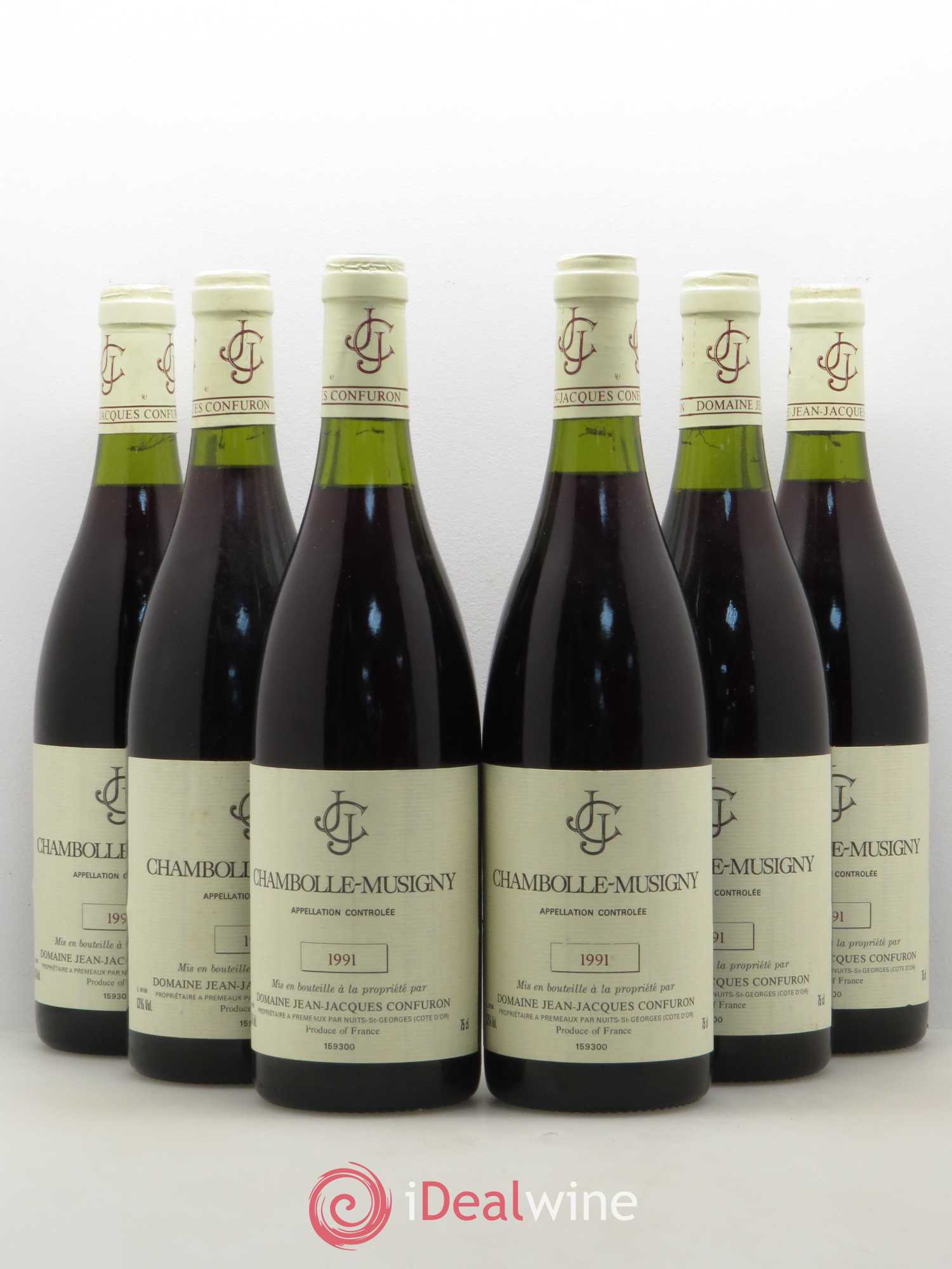 Chambolle-Musigny Jean-Jacques Confuron (sans prix de réserve) 1991 - Lot de 6 bouteilles - 0