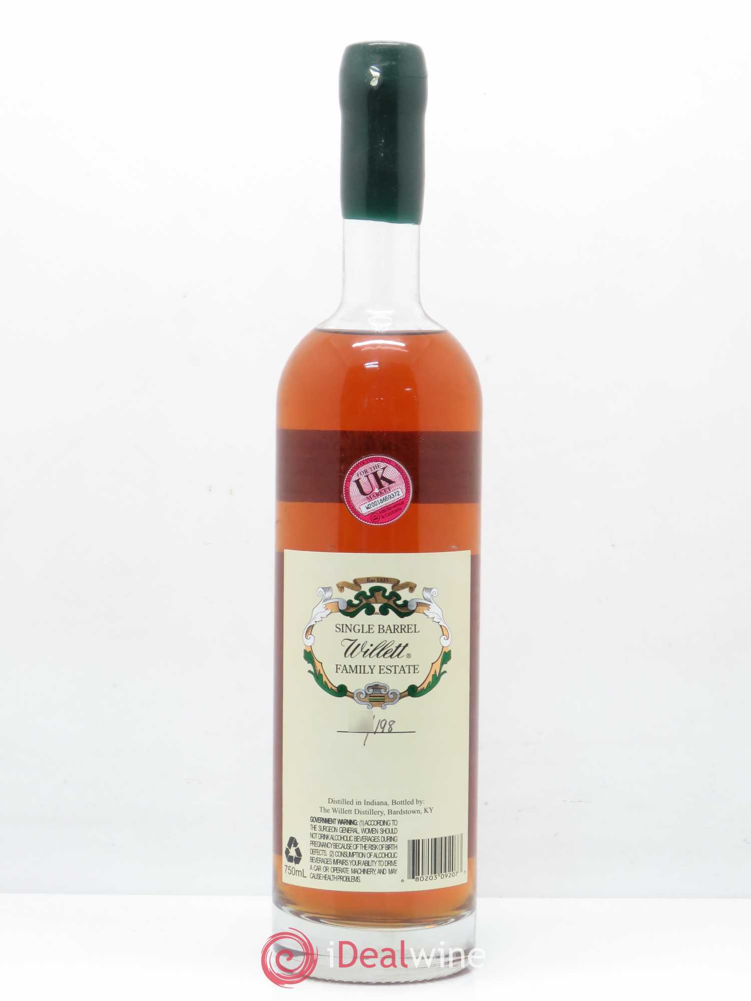 Whisky Willett Family Estate Straight Rye Whiskey Rare Release Kentucky USA - 4 ans d'âge (sans prix de réserve) - Posten von 1 Flasche - 1