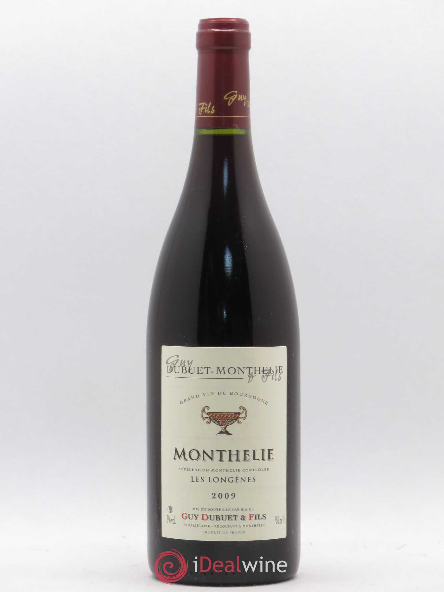 Monthélie Les Longènes domaine Guy Dubuet et Fils (sans prix de réserve) 2009 - Posten von 1 Flasche - 0