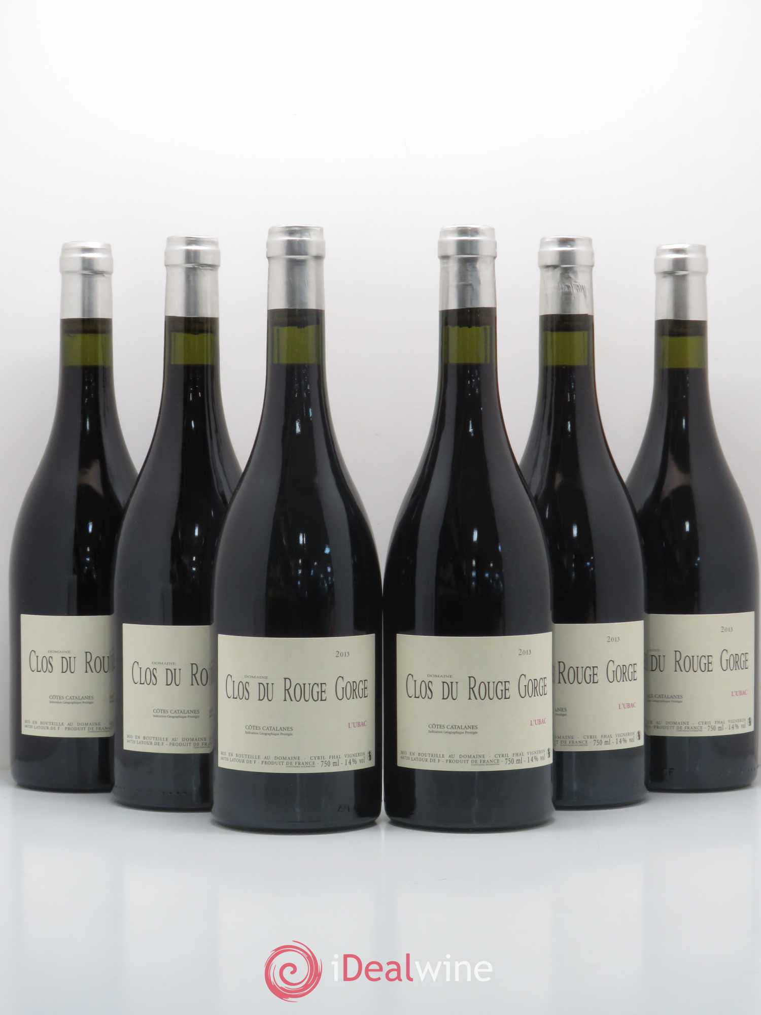 Côtes Catalanes Clos du Rouge Gorge L'Ubac Cyril Fhal (sans prix de réserve) 2013 - Lot de 6 bouteilles - 0
