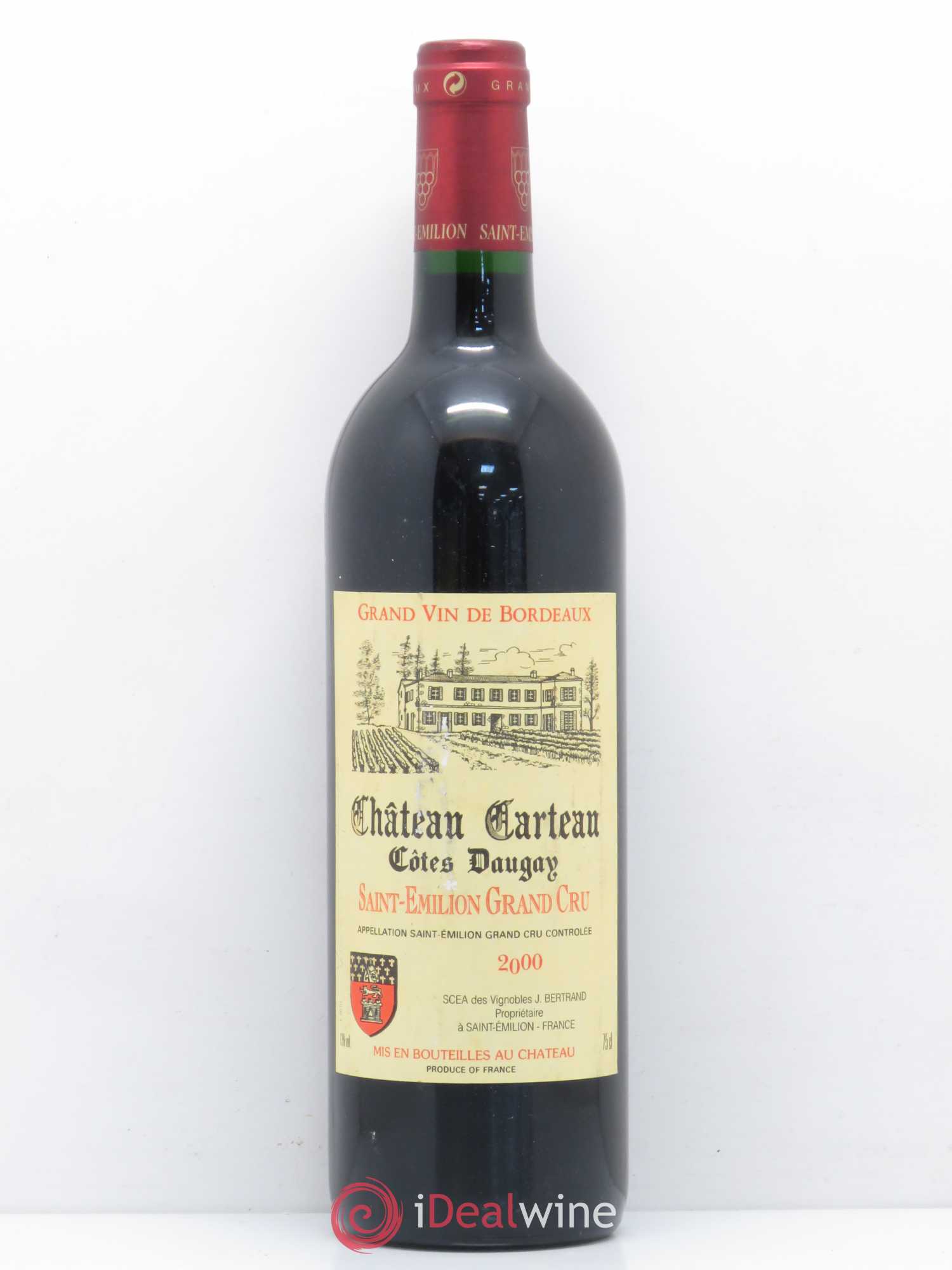 Saint-Émilion Château Carteau Côtes Daugay (sans prix de réserve) 2000 - Posten von 1 Flasche - 0