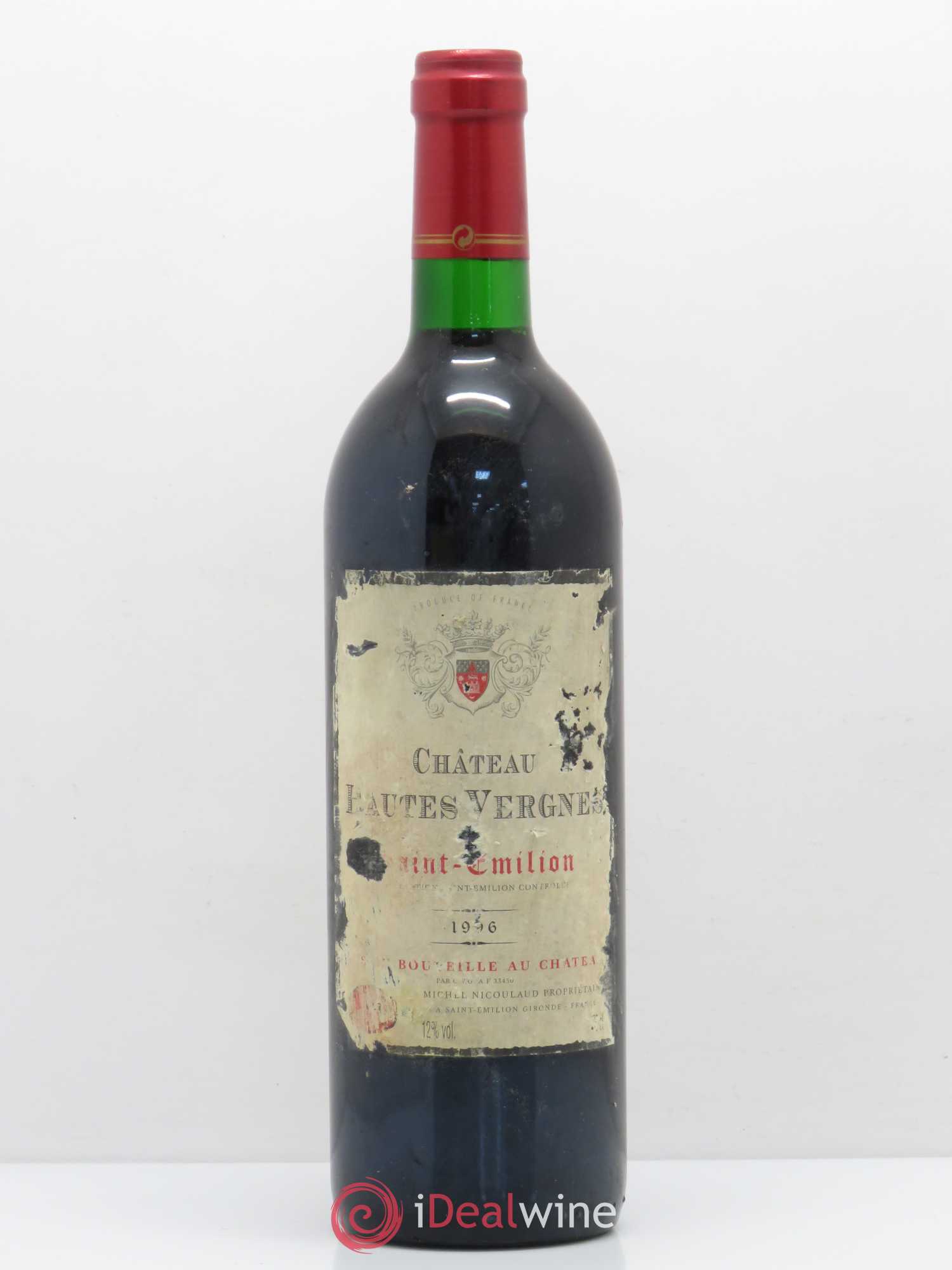 Saint-Émilion Château Hautes Vergnes (sans prix de réserve) 1996 - Lot de 1 bouteille - 0
