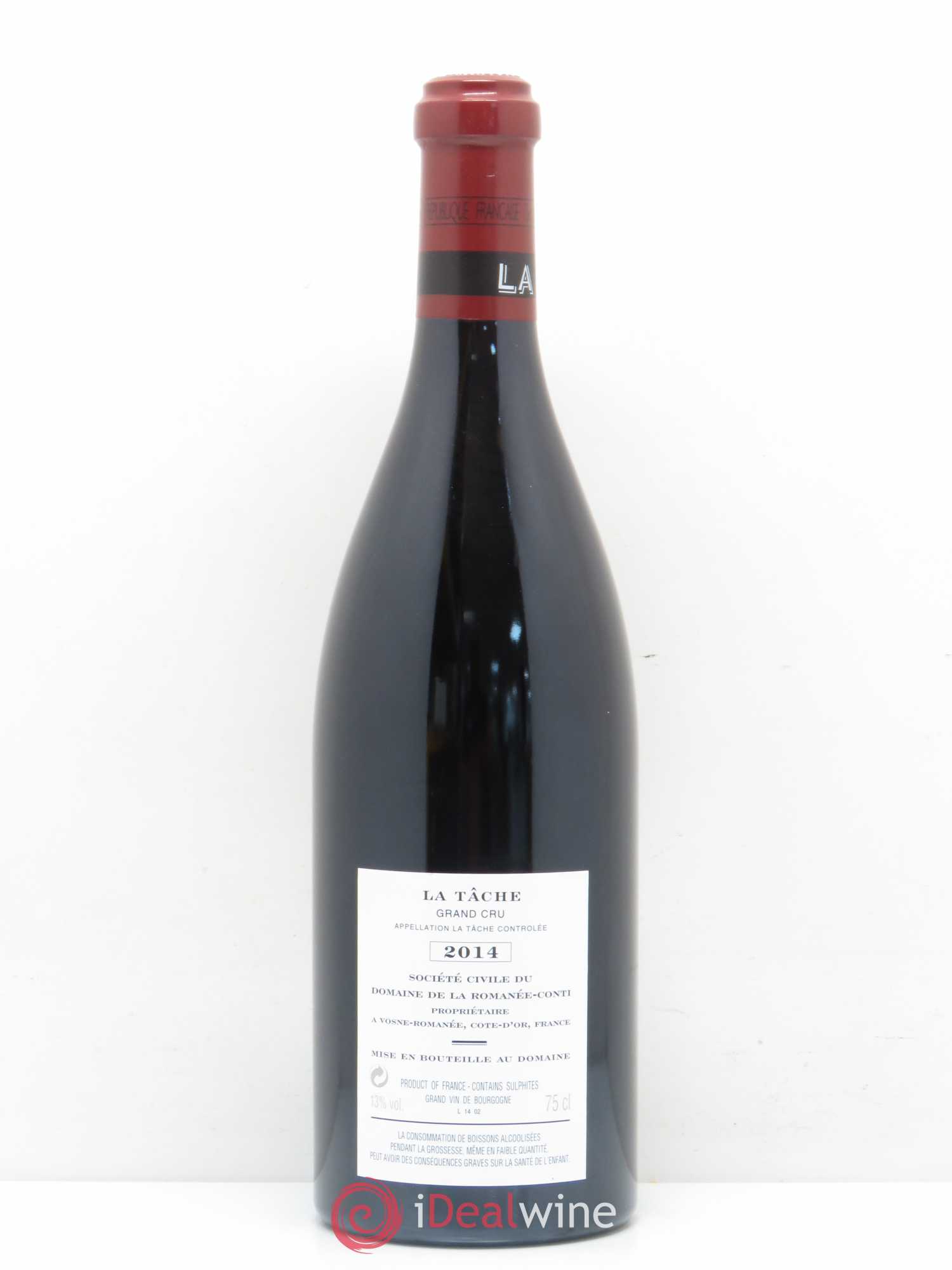 La Tâche Grand Cru Domaine de la Romanée-Conti 2014 - Lot de 1 bouteille - 1