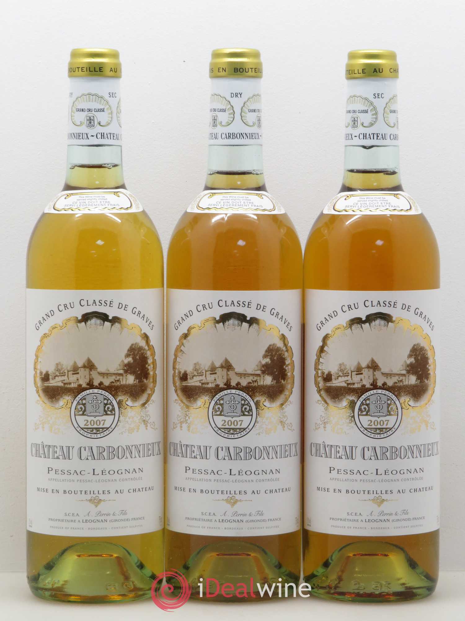 Château Carbonnieux Cru Classé de Graves (sans prix de réserve) 2007 - Lot de 3 bouteilles - 0