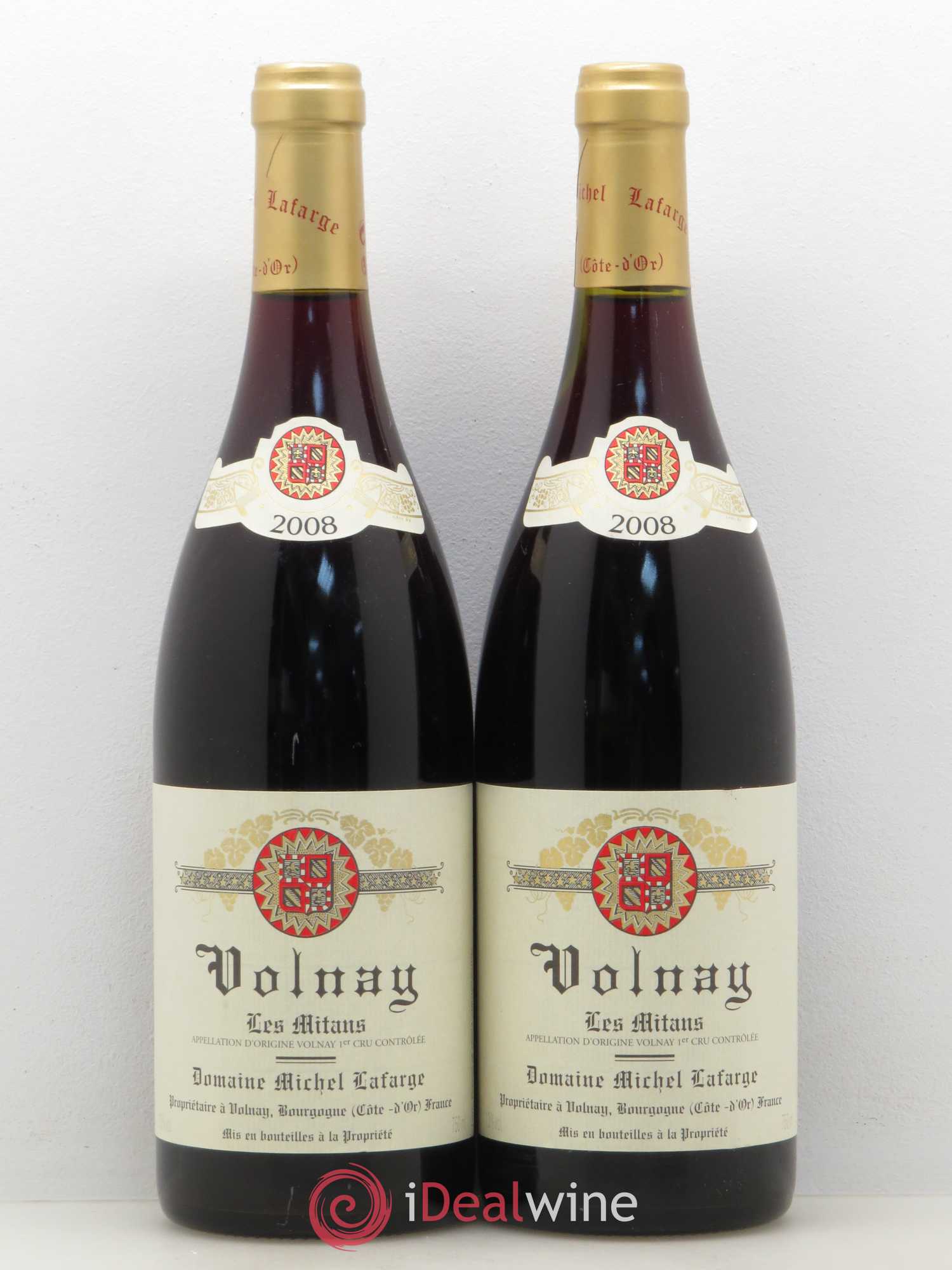 Volnay 1er Cru Les Mitans Lafarge (Domaine) (sans prix de réserve) 2008 - Lot de 2 bouteilles - 0