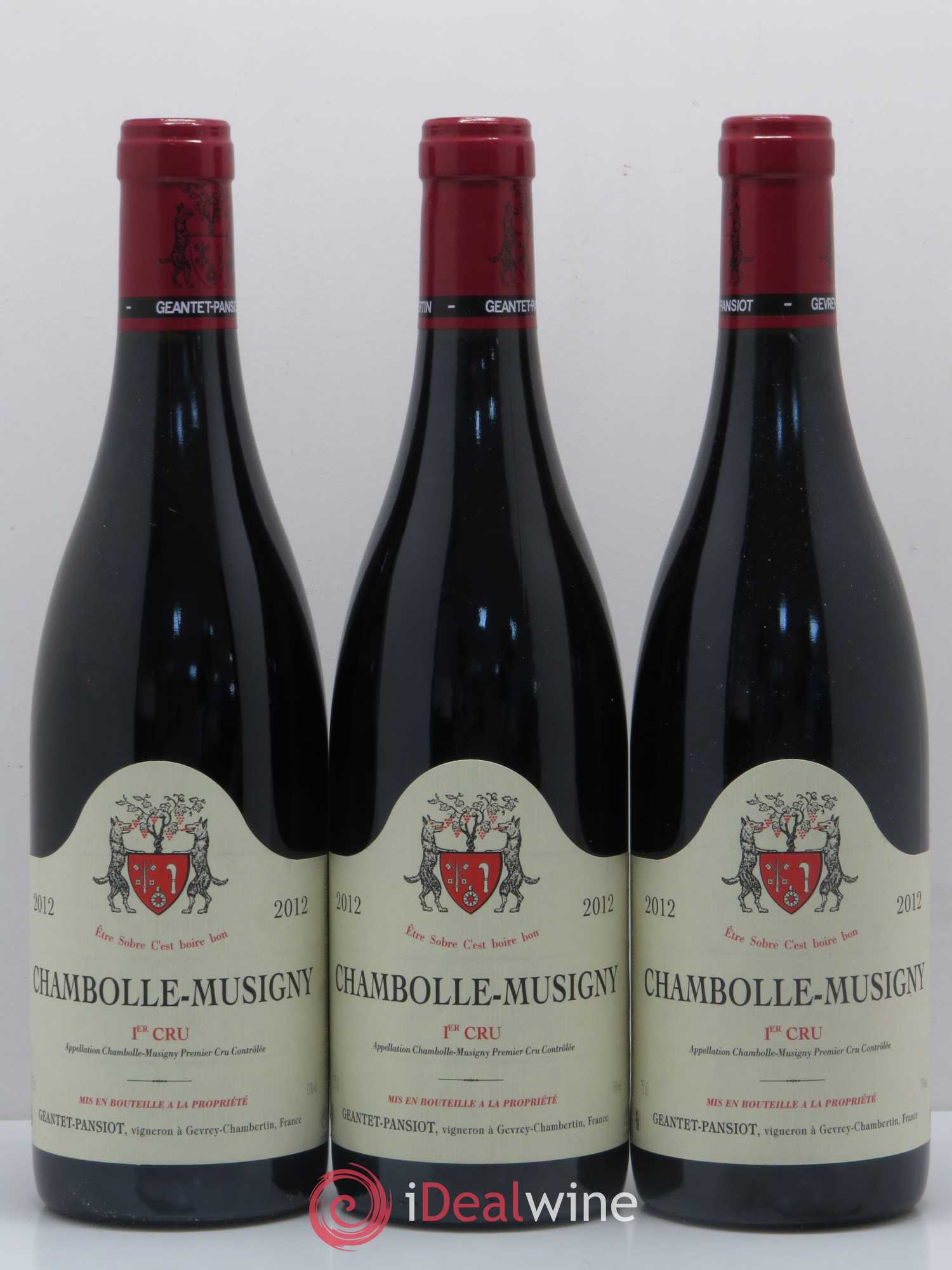 Chambolle-Musigny 1er Cru Geantet-Pansiot (sans prix de réserve) 2012 - Lot de 3 bouteilles - 0