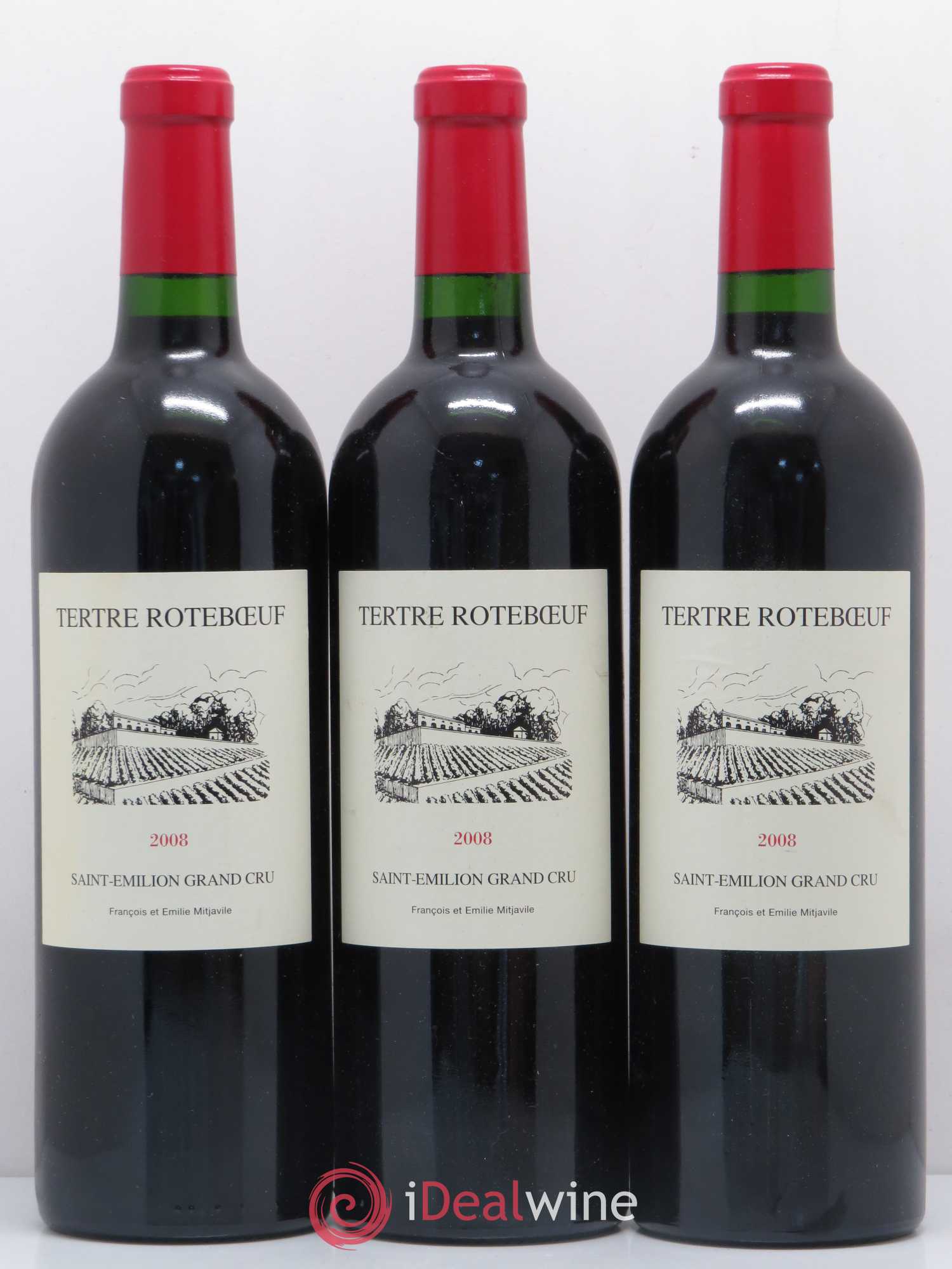 Château Tertre Roteboeuf (sans prix de réserve) 2008 - Lot de 3 bouteilles - 0