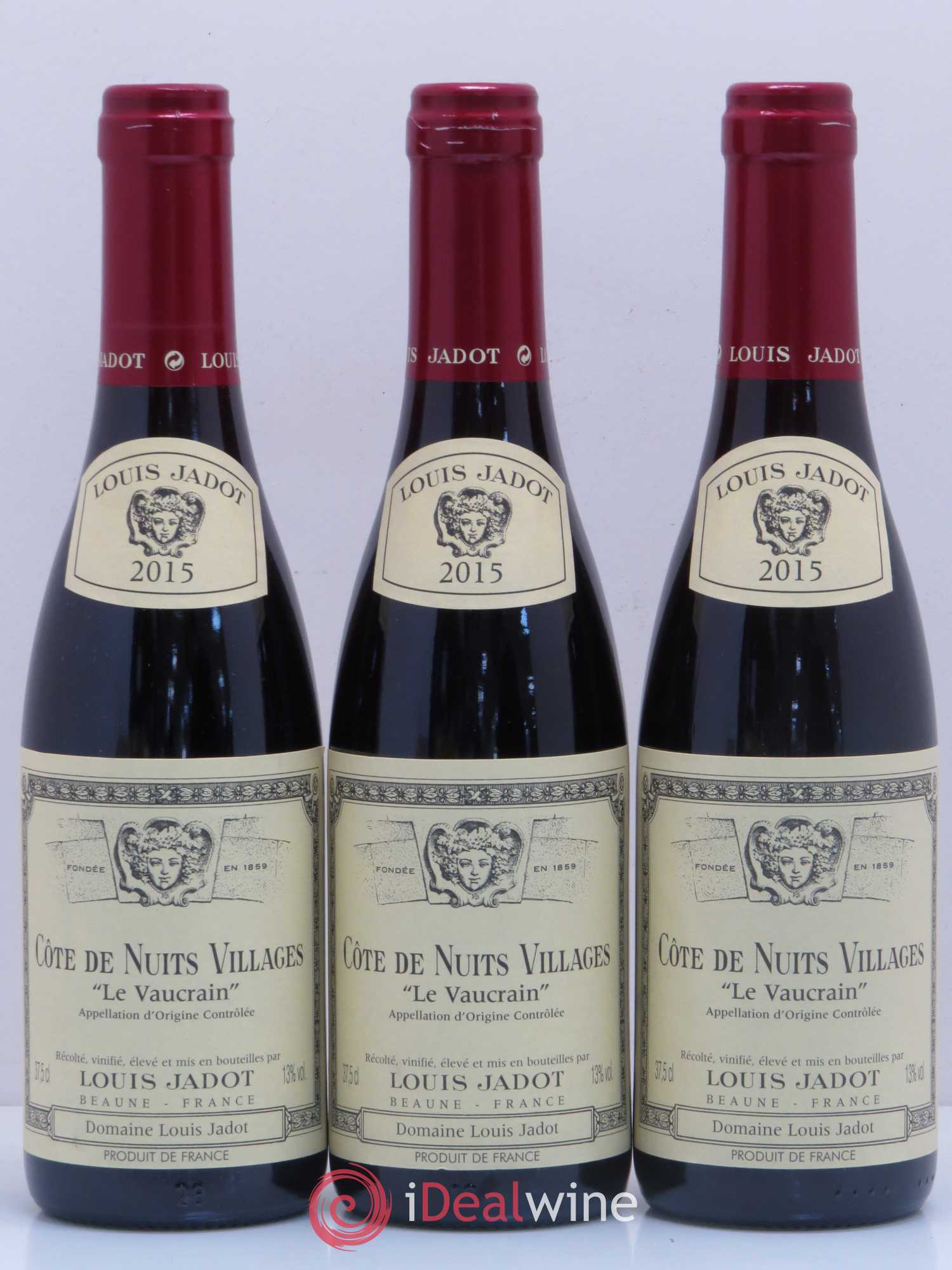 Côte de Nuits-Villages Le Vaucrain Louis Jadot (sans prix de réserve) 2015 - Posten von 3 Demi-Flaschen - 0
