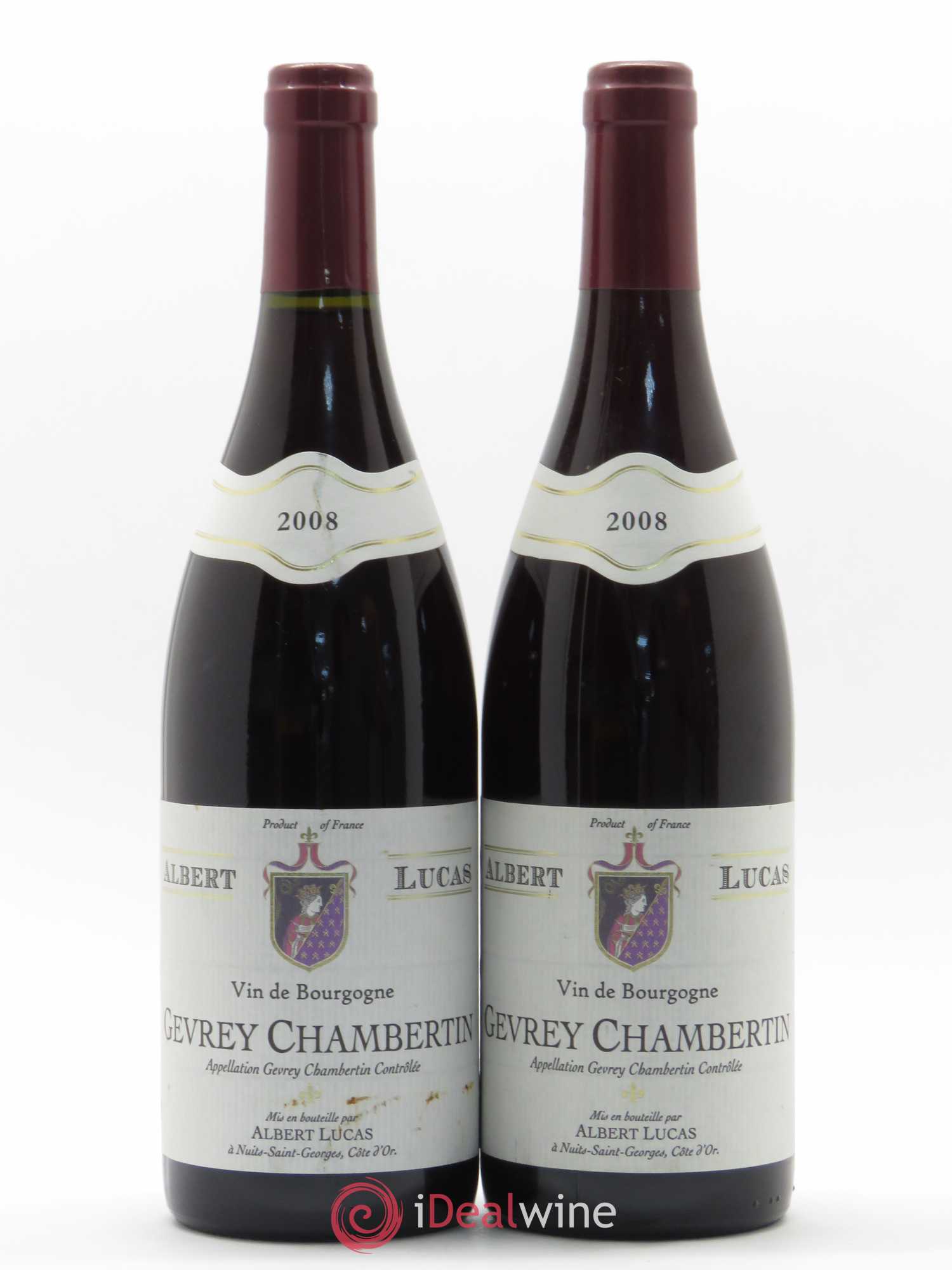 Gevrey-Chambertin Albert Lucas (sans prix de réserve) 2008 - Posten von 2 Flaschen - 0