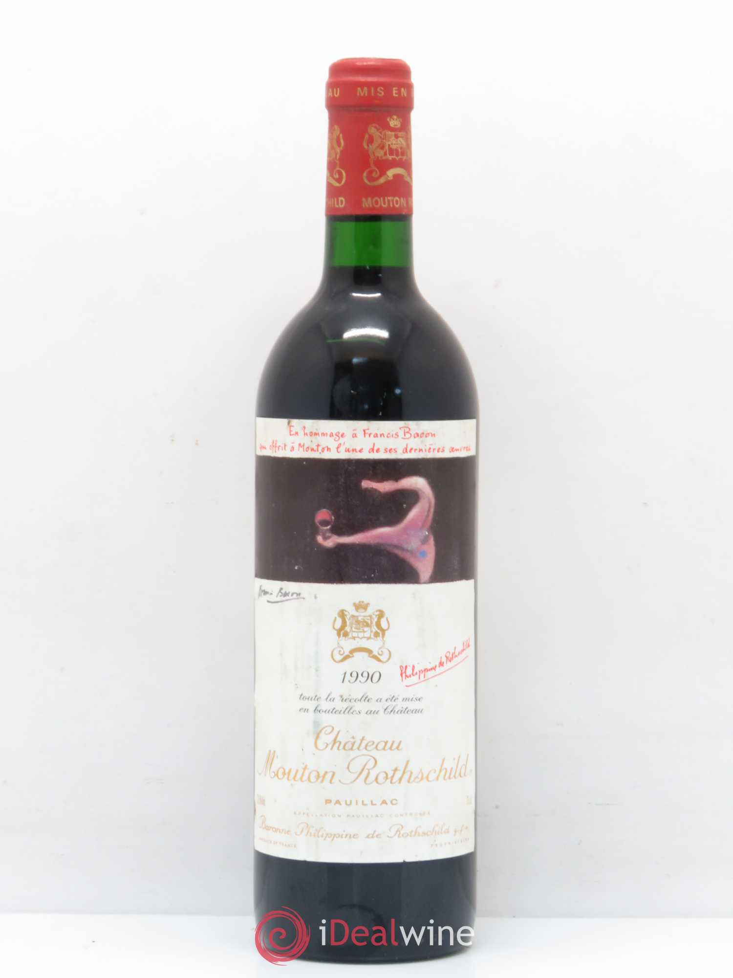 Château Mouton Rothschild 1er Grand Cru Classé (sans prix de réserve) 1990 - Lot de 1 bouteille - 0