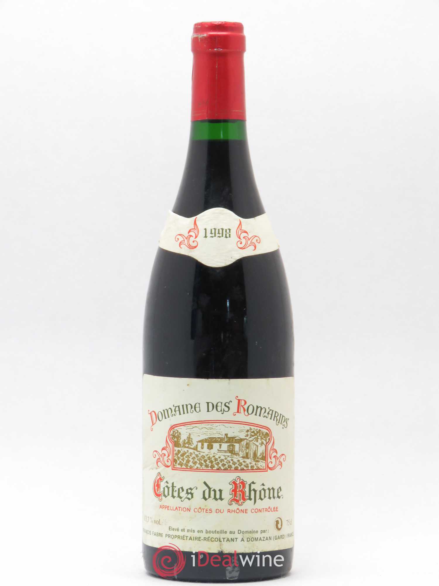 Côtes-du-Rhône Domaine des Romarins (sans prix de réserve) 1998 - Posten von 1 Flasche - 0