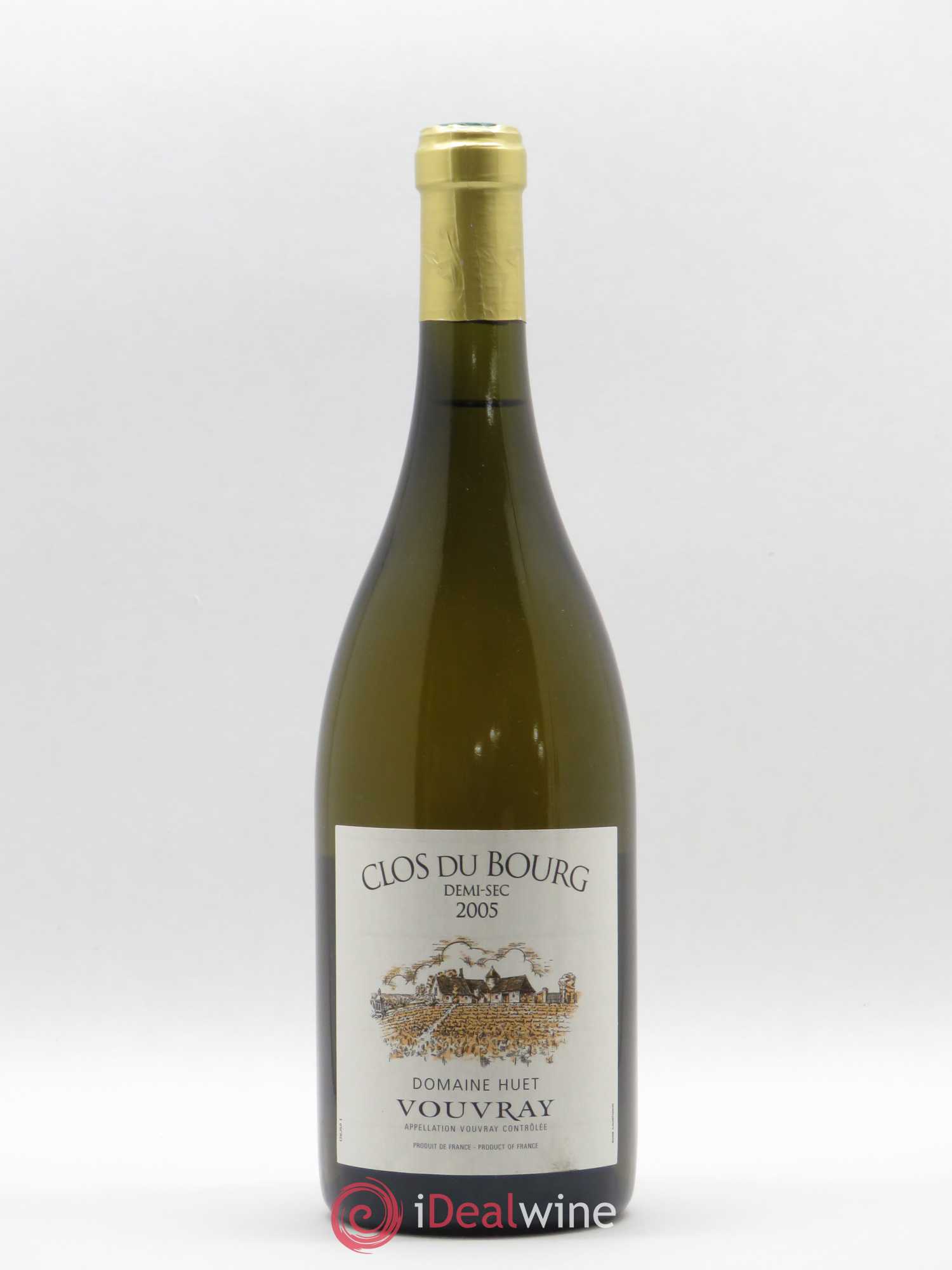 Vouvray Clos du Bourg Demi-Sec Domaine Huet (sans prix de réserve) 2005 - Lot de 1 bouteille - 0