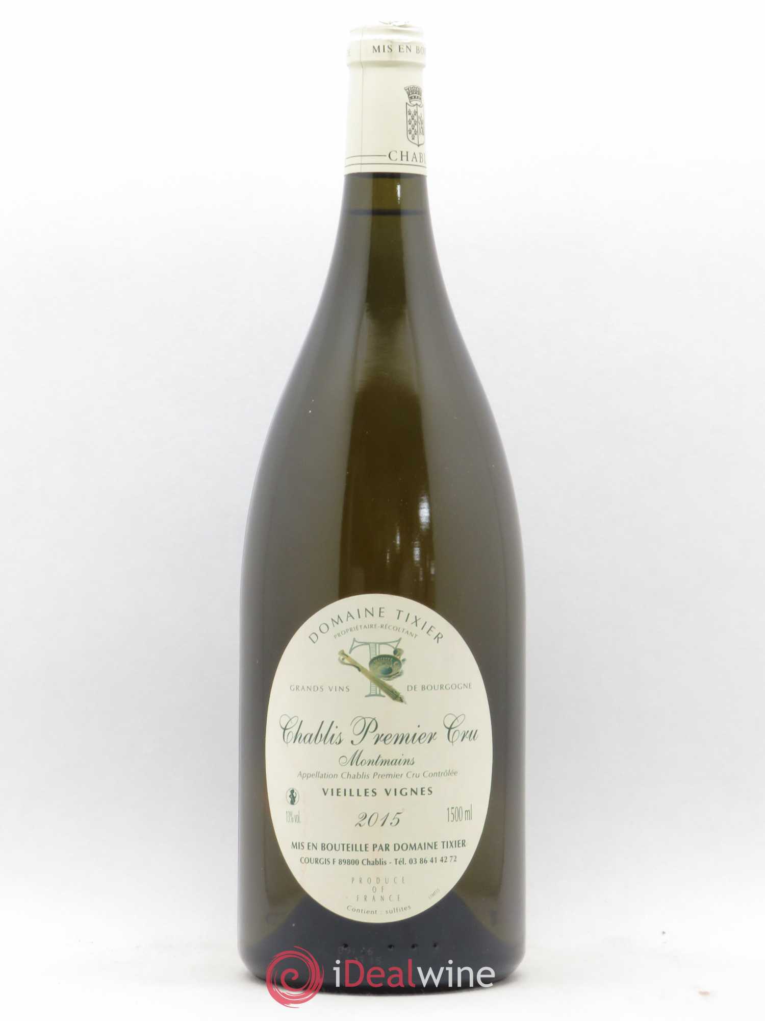 Chablis 1er Cru Montmains Tixier Vieilles Vignes (sans prix de réserve) 2015 - Posten von 1 Magnum - 0