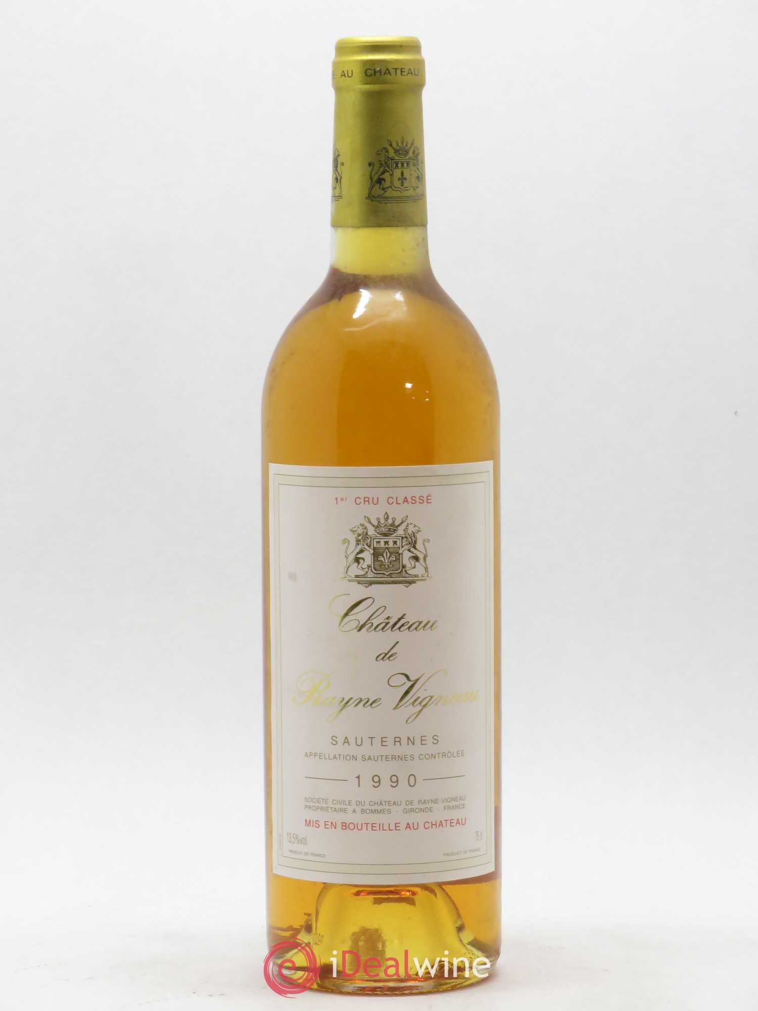 Château de Rayne Vigneau 1er Grand Cru Classé (senza prezzo di riserva) 1990 - Lotto di 1 bottiglia - 0