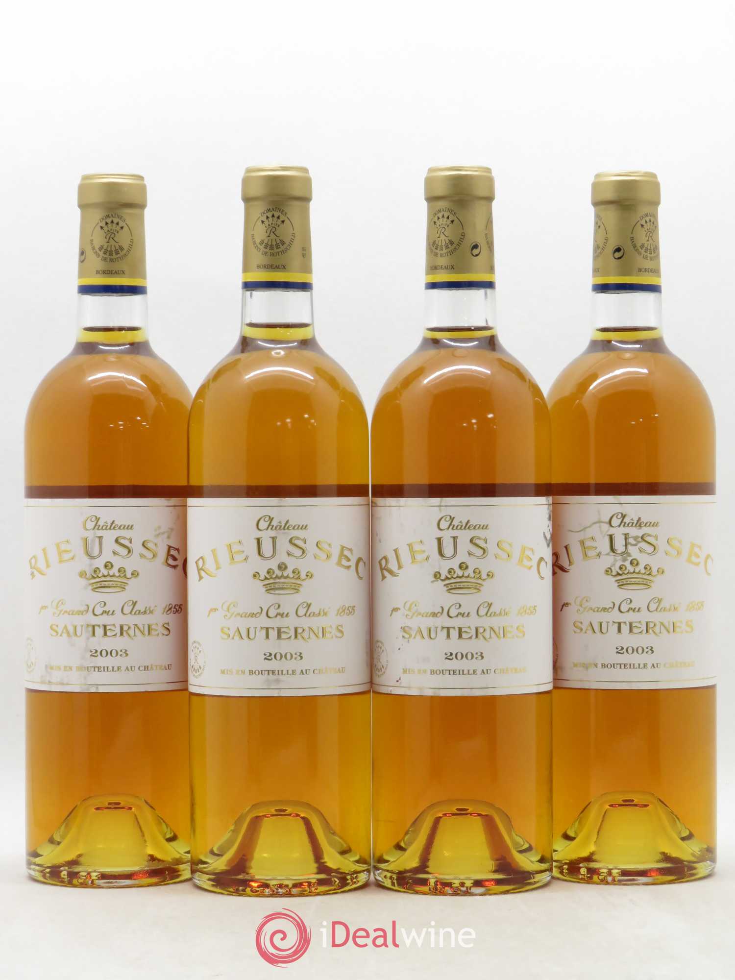 Château Rieussec 1er Grand Cru Classé (senza prezzo di riserva) 2003 - Lotto di 4 bottiglie - 0