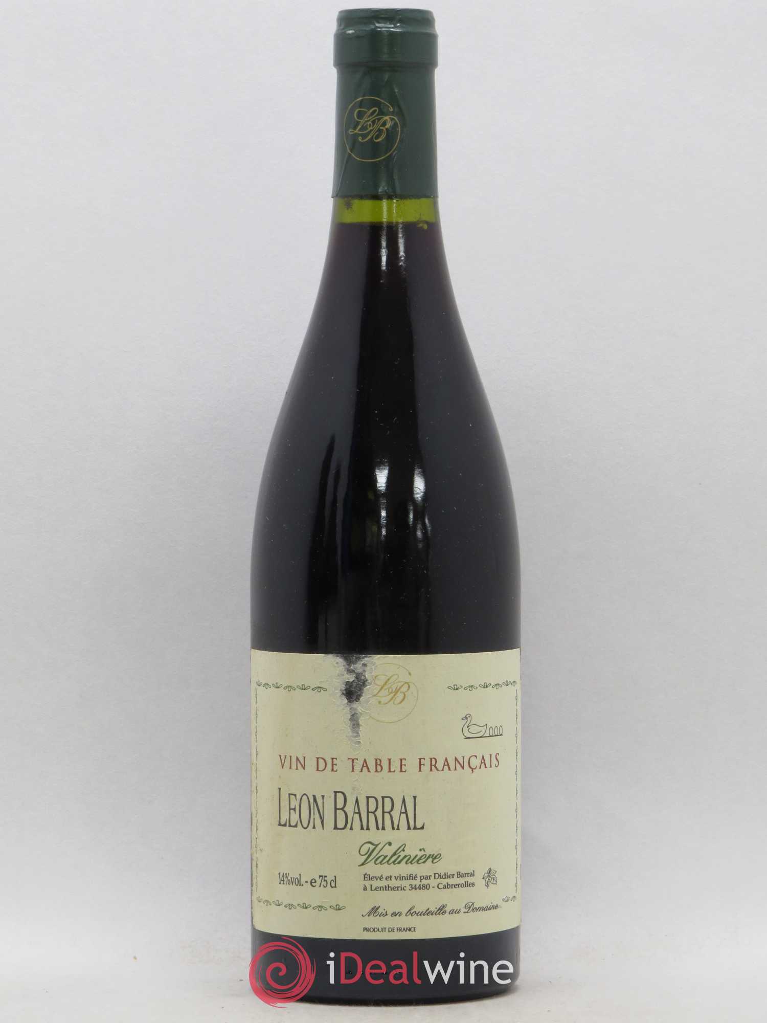 Vin de table français Valinière Léon Barral (sans prix de réserve) 2000 - Posten von 1 Flasche - 0