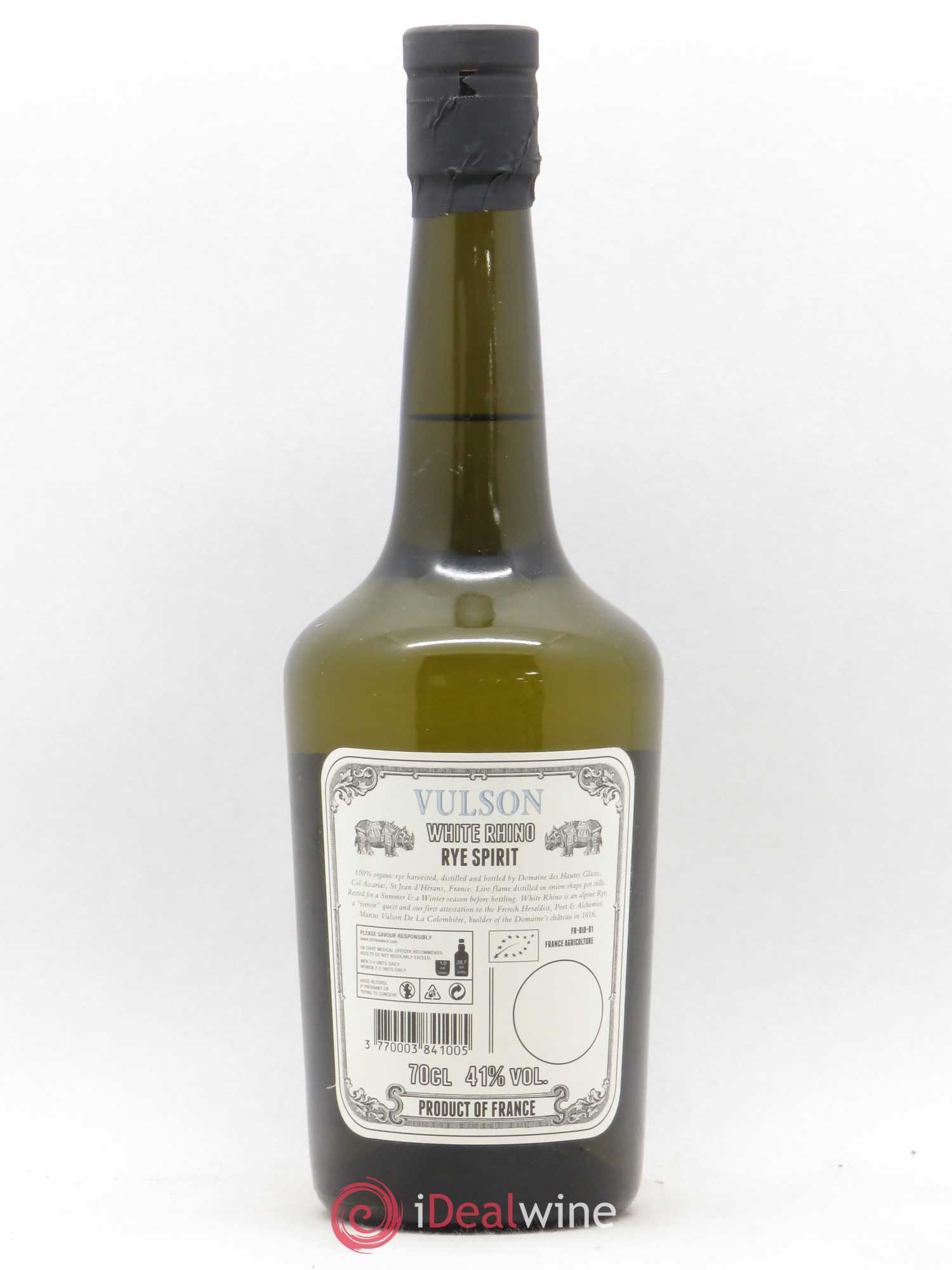 Whisky France Rye Whiskey Vulson White Rhino Domaine des Hautes Glaces (sans prix de réserve) - Posten von 1 Flasche - 1