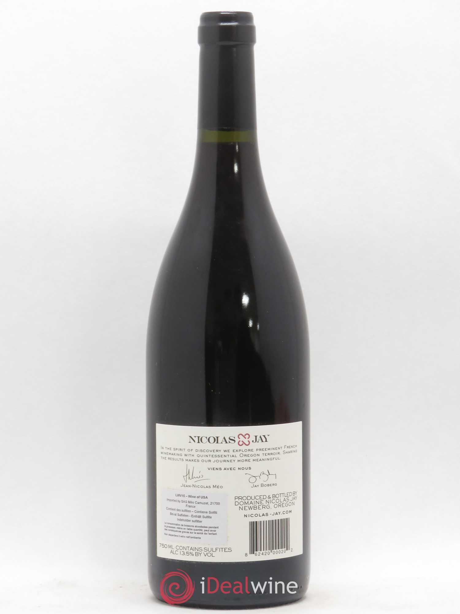 Vins Etrangers Nicolas Jay Oregon Willamette Valley Meo Camuzet Jay Boberg (sans prix de réserve) 2016 - Posten von 1 Flasche - 1