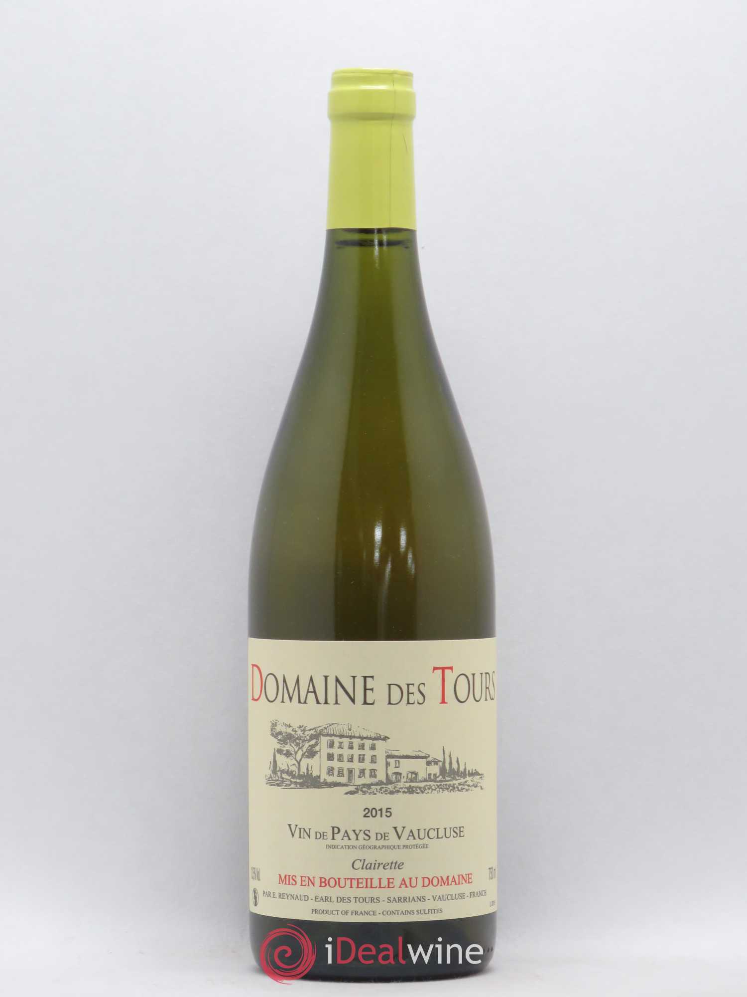 Vaucluse (Vin de Pays de Vaucluse) Domaine des Tours Emmanuel Reynaud clairette (sans prix de réserve) 2015 - Posten von 1 Flasche - 0