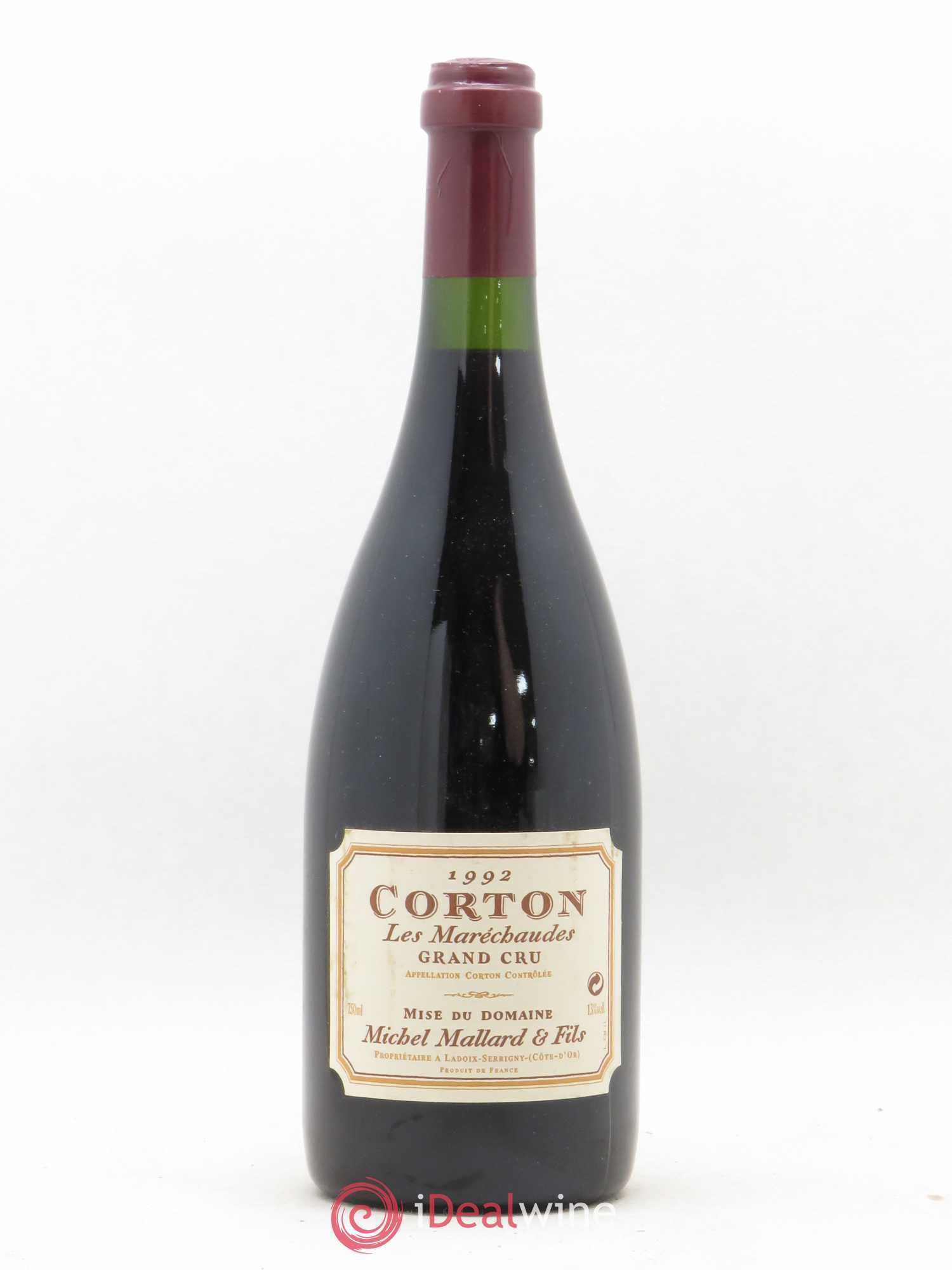 Corton Grand Cru Les Marechaudes Michel Mallard & Fils (sans prix de réserve) 1992 - Posten von 1 Flasche - 0