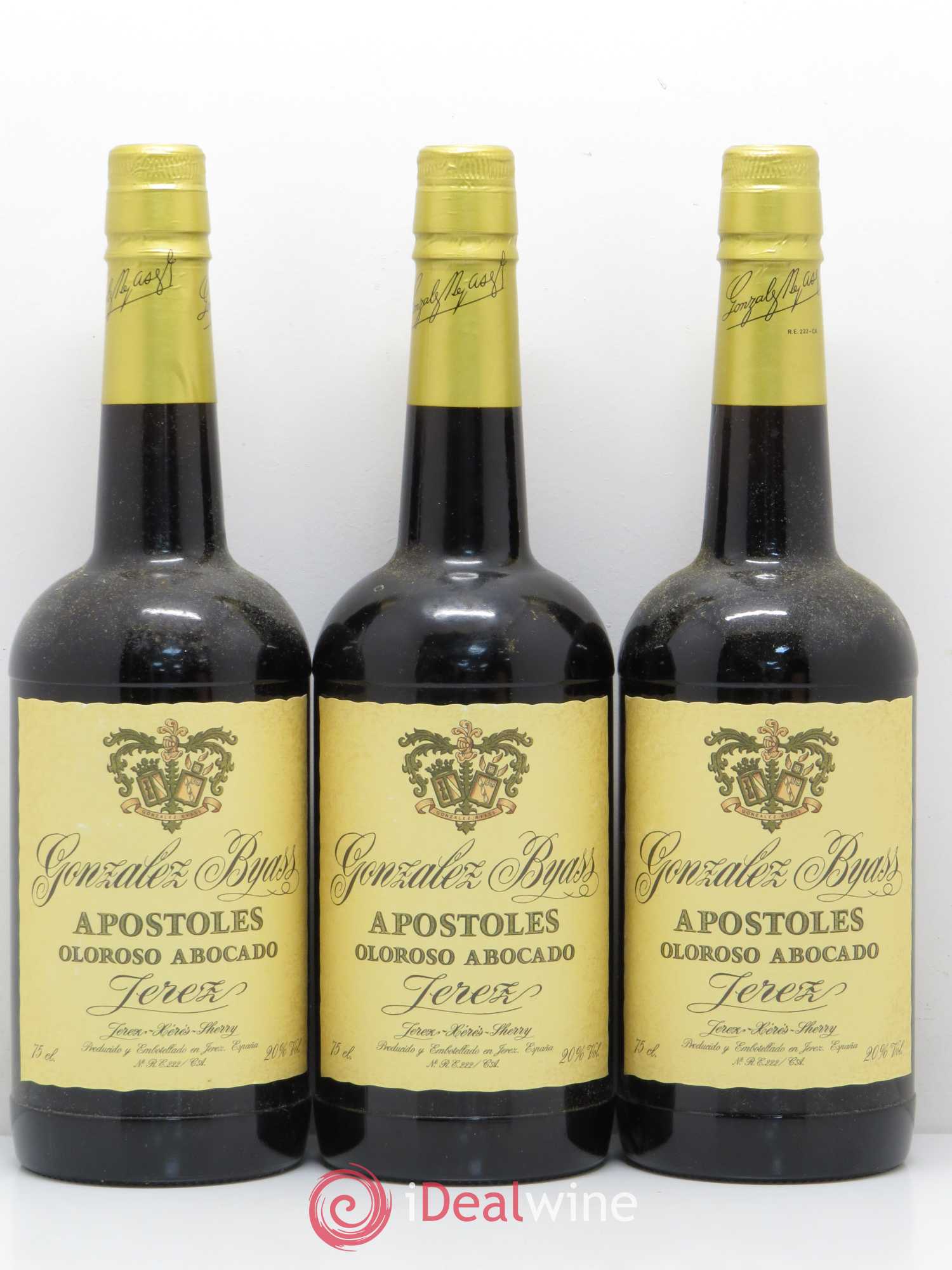 Espagne Jerez Gonzalez Byass Apostoles Oloroso Abocado (sans prix de réserve) - Posten von 3 Flaschen - 0