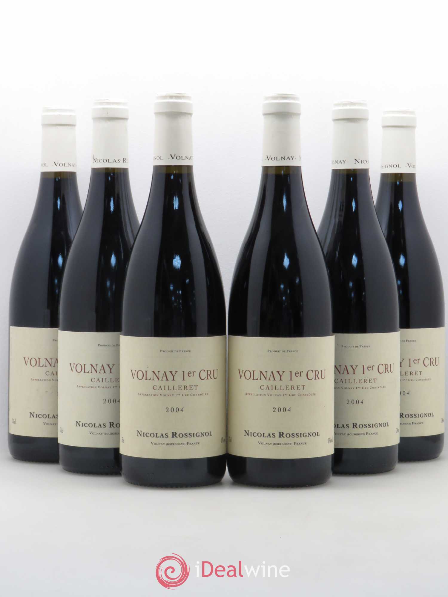 Volnay 1er Cru Cailleret Nicolas Rossignol (sans prix de réserve) 2004 - Posten von 6 Flaschen - 0