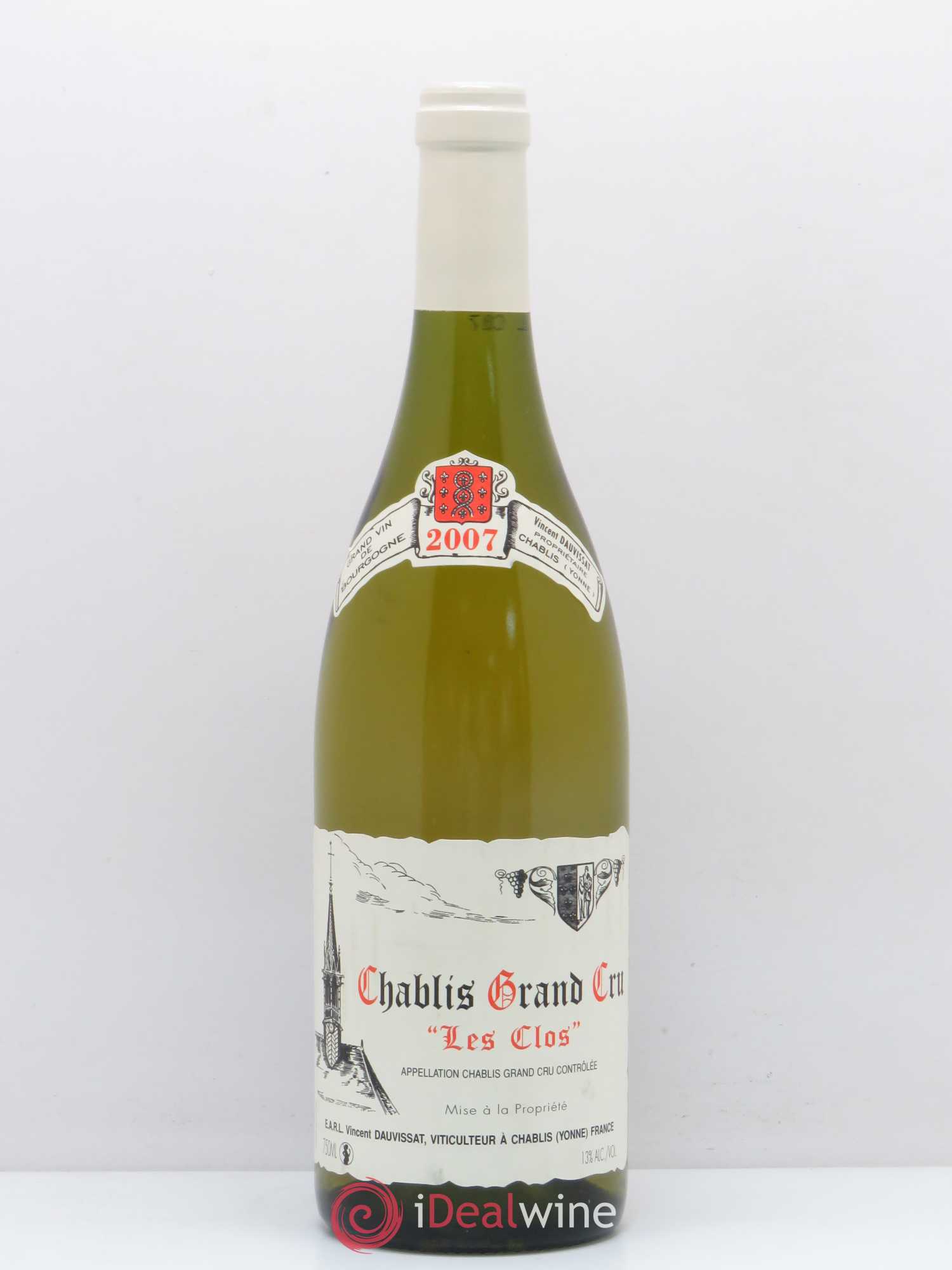 Chablis Grand Cru Les Clos Vincent Dauvissat (Domaine) (sans prix de réserve) 2007 - Lot de 1 bouteille - 0