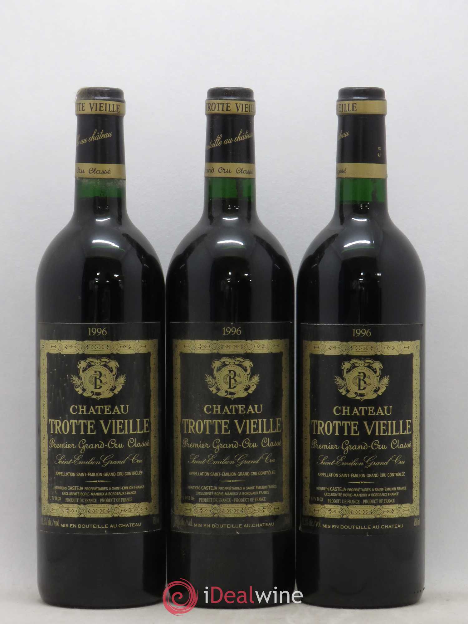 Château Trotte Vieille 1er Grand Cru Classé B  (sans prix de réserve) 1996 - Lot de 12 bouteilles - 1