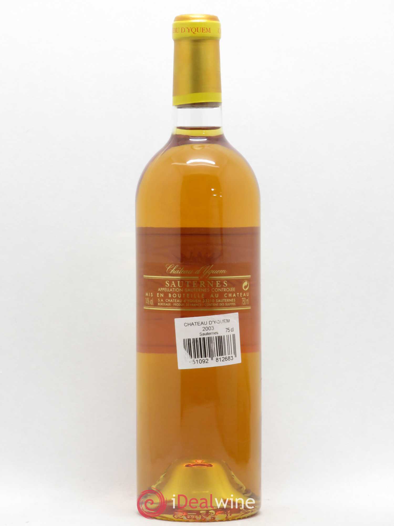 Château d' Yquem 1er Cru Classé Supérieur 2003 - Lotto di 1 bottiglia - 1