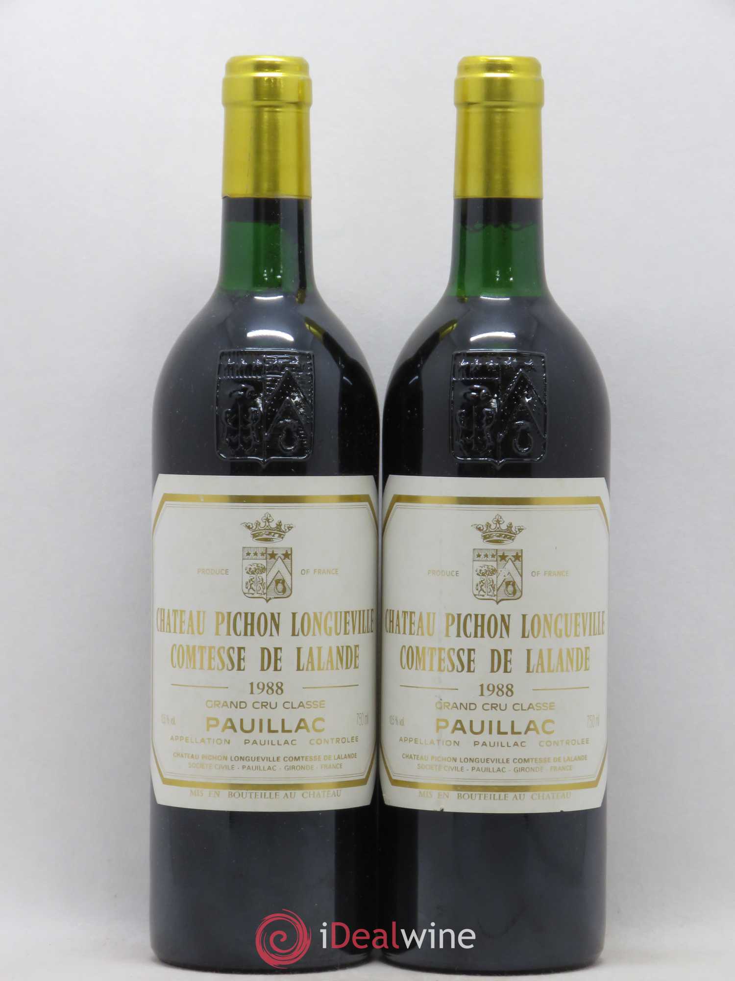 Château Pichon Longueville Comtesse de Lalande 2ème Grand Cru Classé (sans prix de réserve) 1988 - Lot de 2 bouteilles - 0