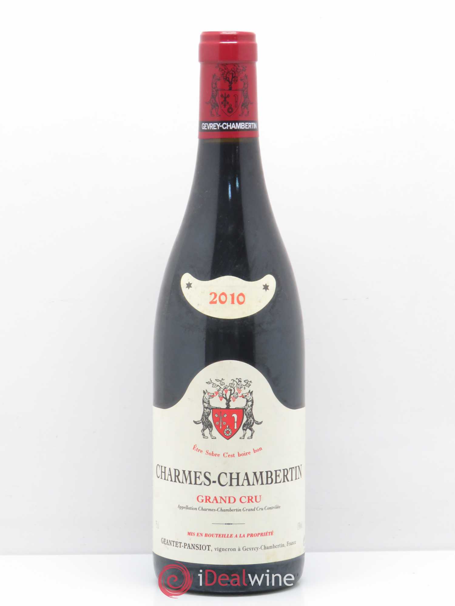 Charmes-Chambertin Grand Cru Geantet-Pansiot (sans prix de réserve) 2010 - Lot de 1 bouteille - 0