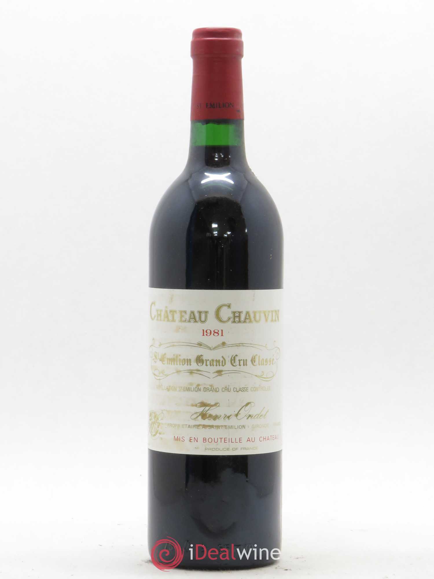 Château Chauvin Grand Cru Classé 1981 - Lot de 1 bouteille - 0