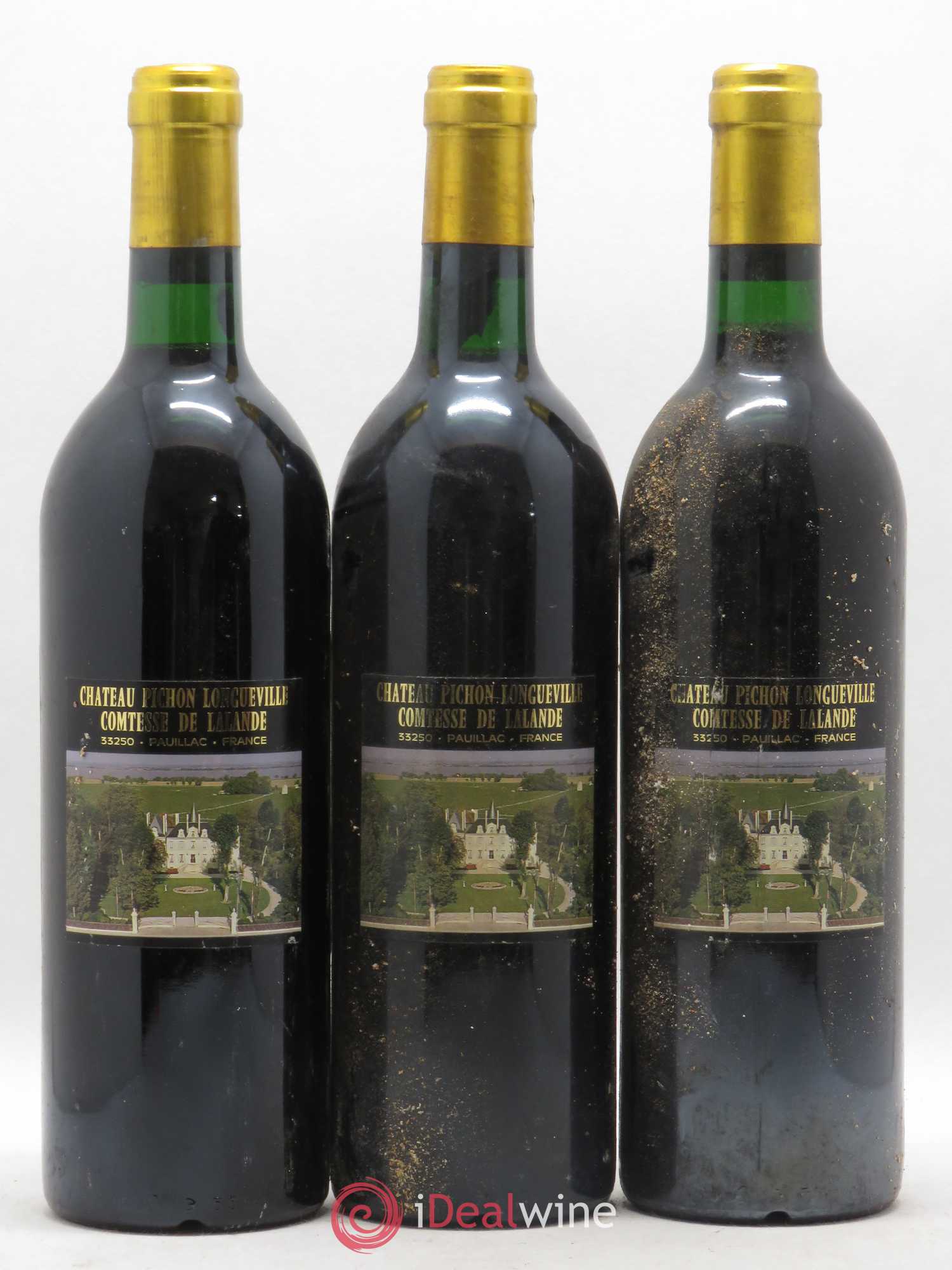 Château Pichon Longueville Comtesse de Lalande 2ème Grand Cru Classé 1989 - Lot de 3 bouteilles - 1