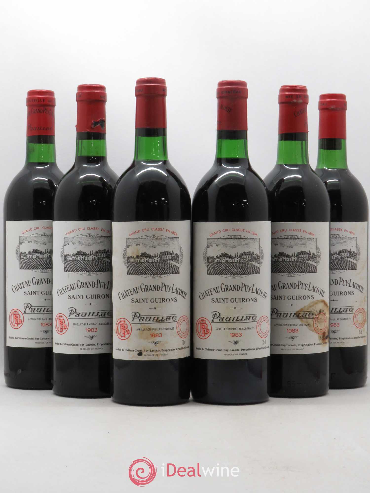 Château Grand Puy Lacoste 5ème Grand Cru Classé 1983 - Lot de 6 bouteilles - 0