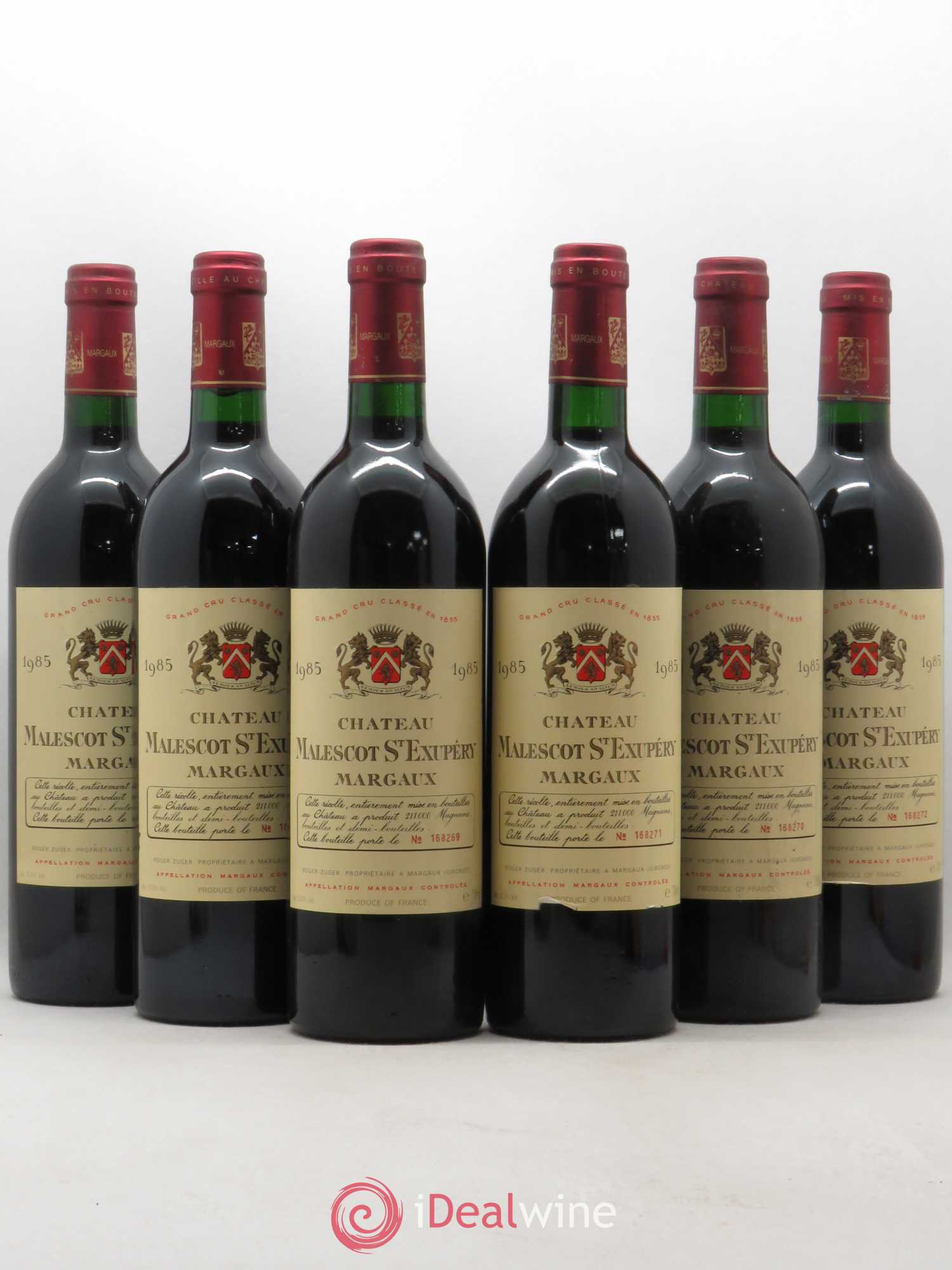 Château Malescot Saint-Exupéry 3ème Grand Cru Classé 1985 - Lot de 6 bouteilles - 0