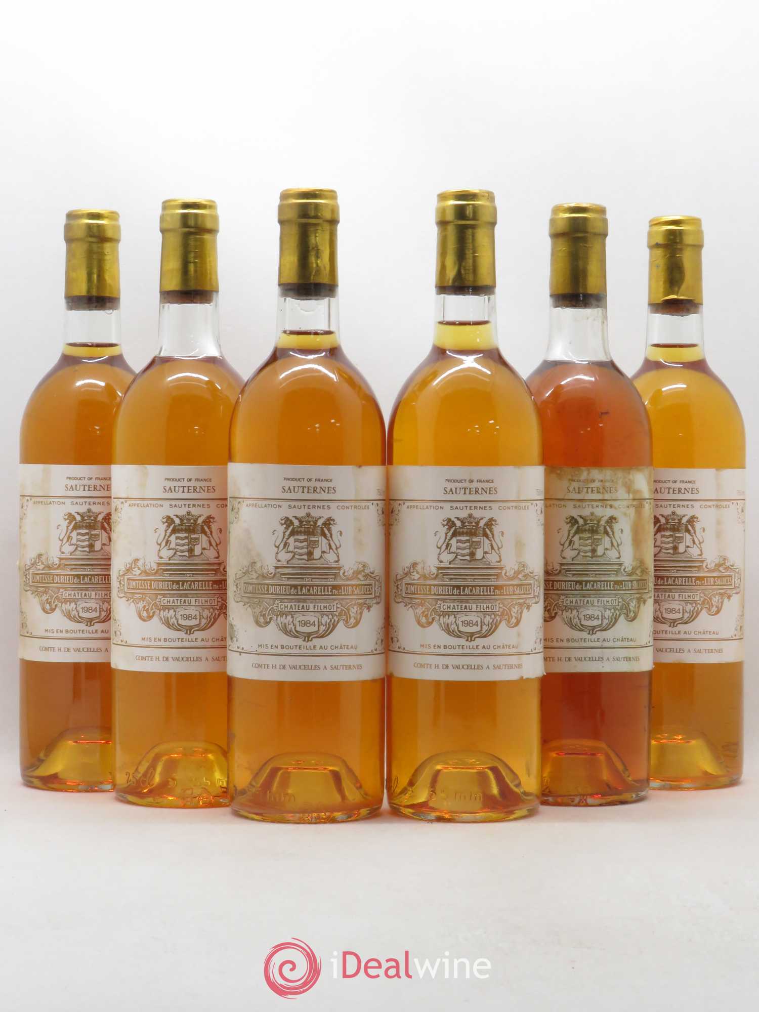 Château Filhot 2ème Grand Cru Classé 1984 - Lotto di 6 bottiglie - 0