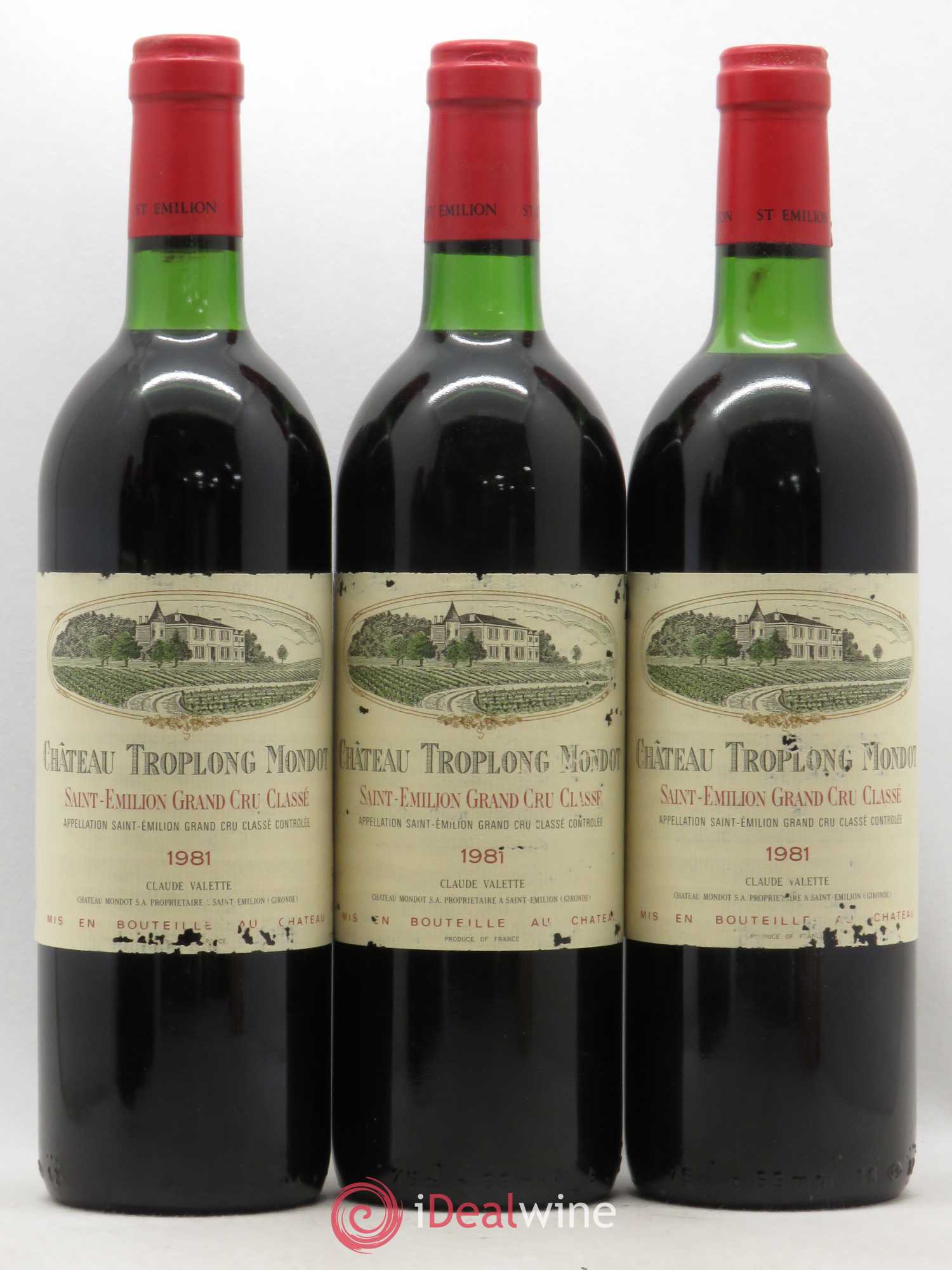 Château Troplong Mondot 1er Grand Cru Classé B 1981 - Lot de 6 bouteilles - 1