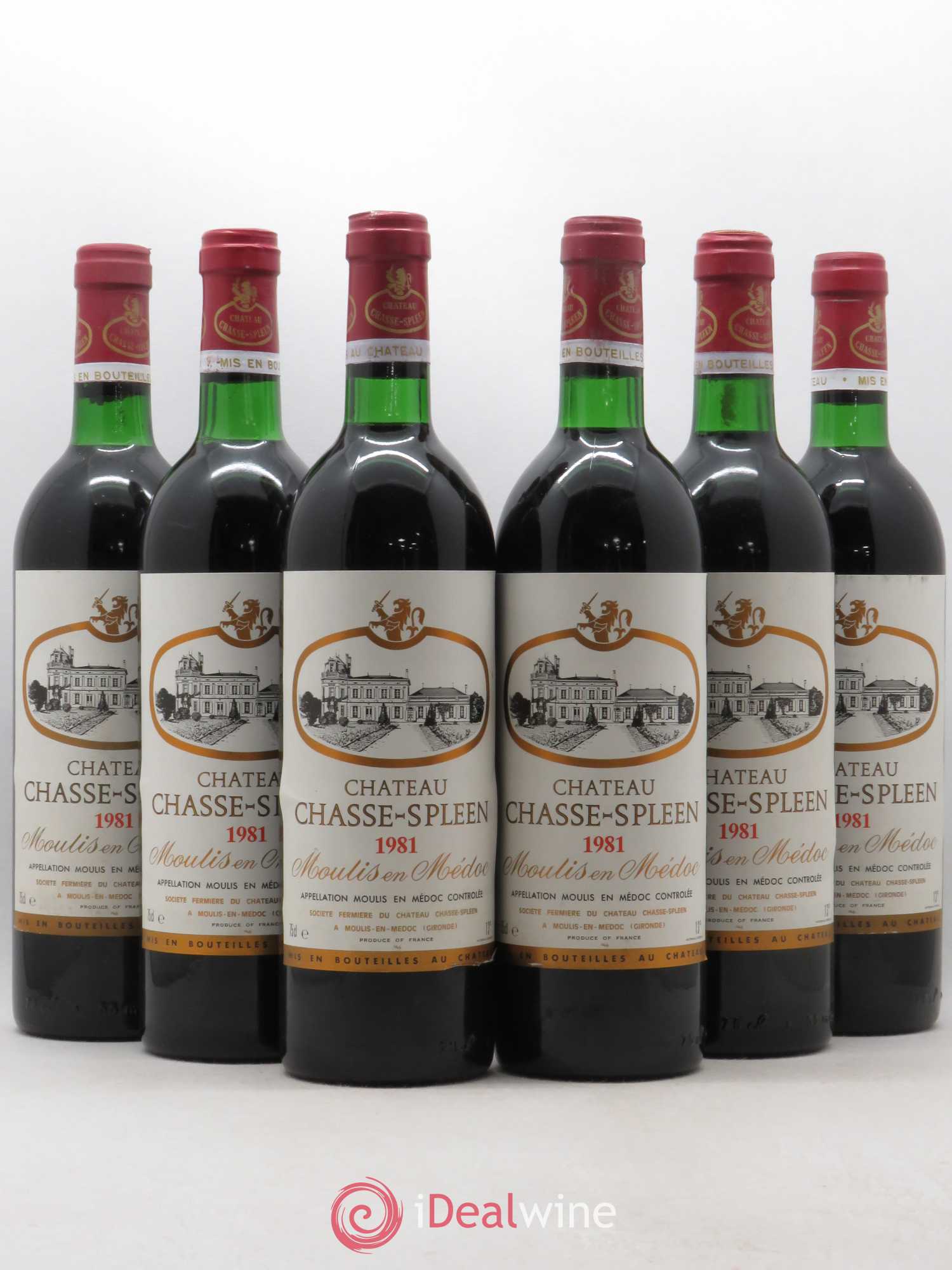 Château Chasse Spleen (sans prix de réserve) 1981 - Lot de 6 bouteilles - 0